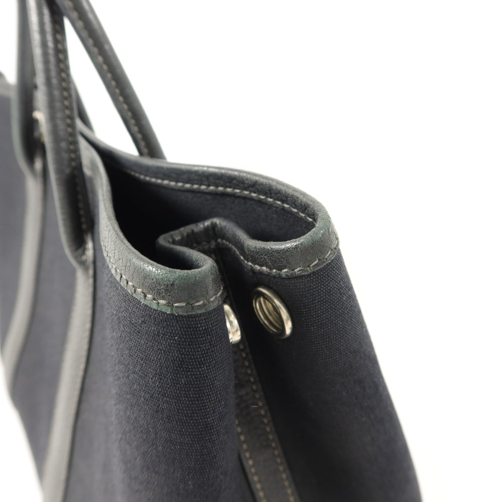 HERMES 帆布Garden Party PM手挽肩背兩用袋Noir