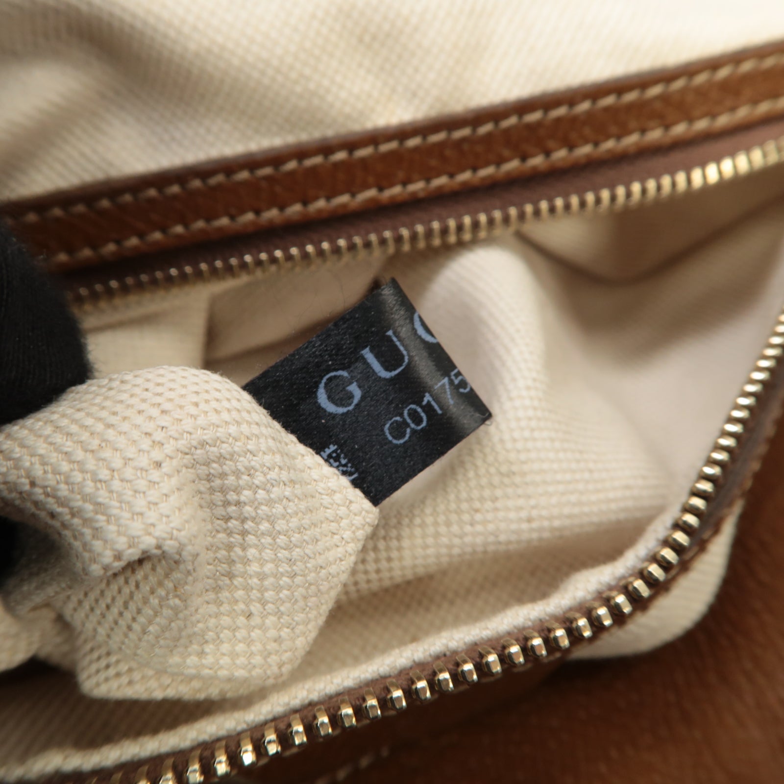 GUCCI 【激減優惠】帆布2way Shoulder Bag金扣手挽肩背兩用袋棕色