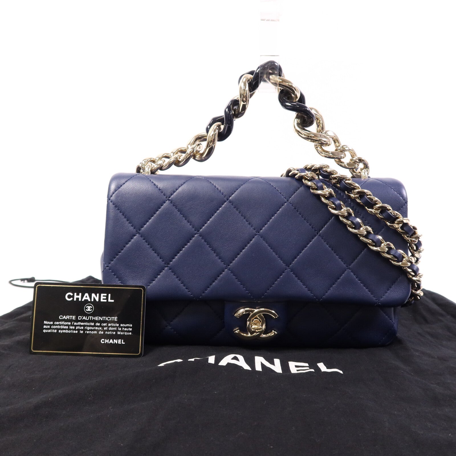 CHANEL 【激減優惠】羊皮皮革Chain Shoulder Bag鏈帶手挽肩背兩用袋