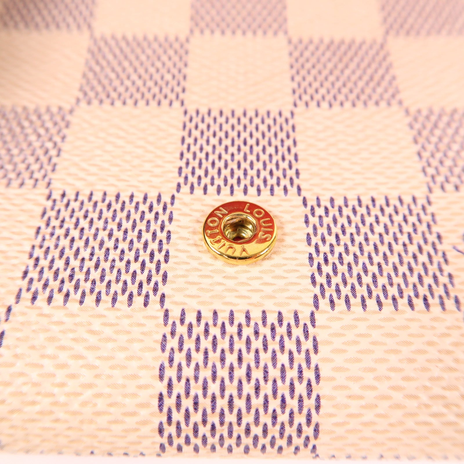 LOUIS VUITTON LV GHW Wallet N60059 Damier Azur White/Red