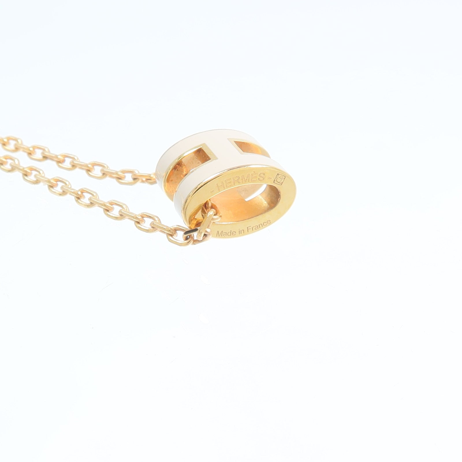HERMES 金屬Mini Pop H Necklace項鍊Marron Glace