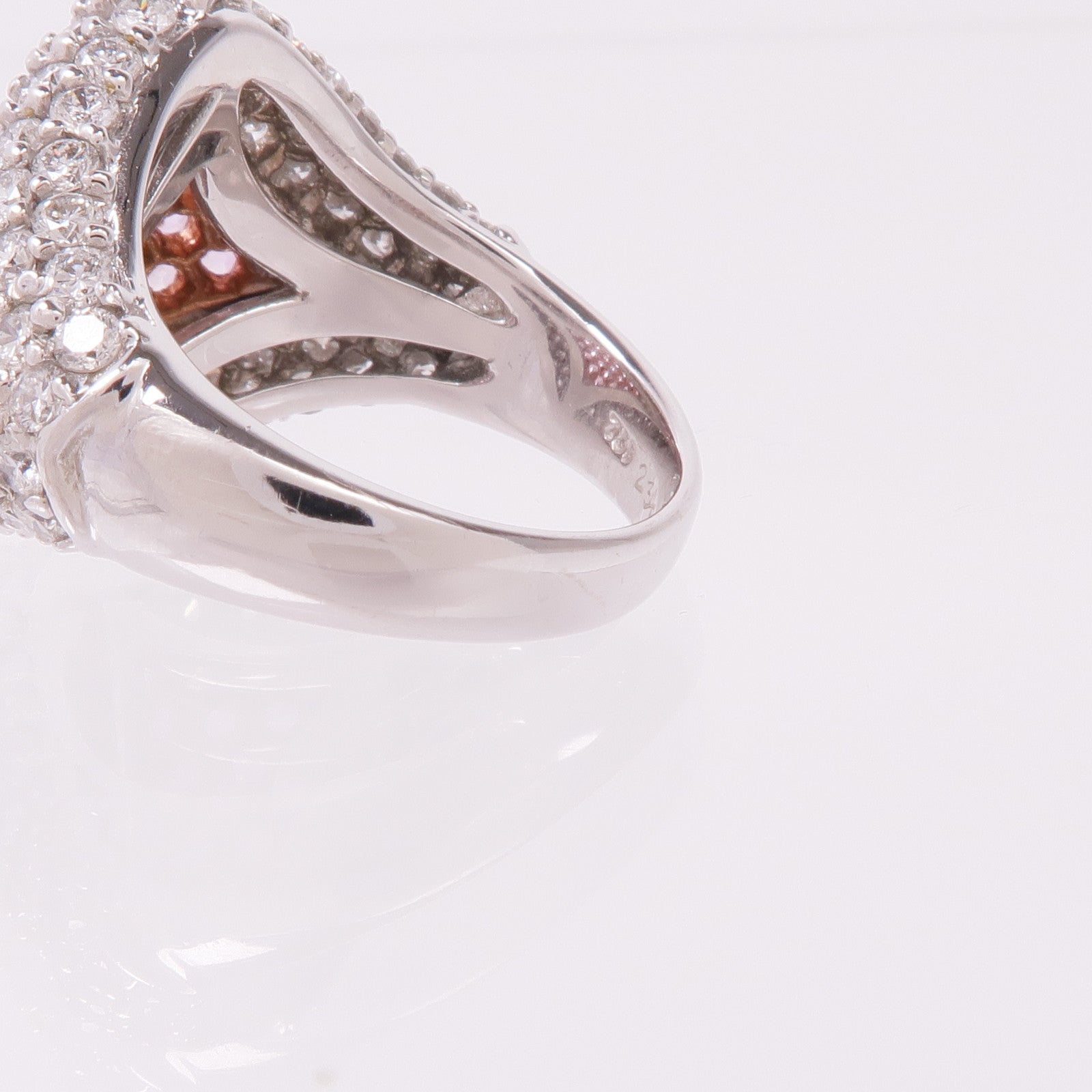 JEWELRY 18K白金/玫瑰金Pink Sapphire Diamond Ring粉紅色藍寶石/鑽石戒指US#6.25