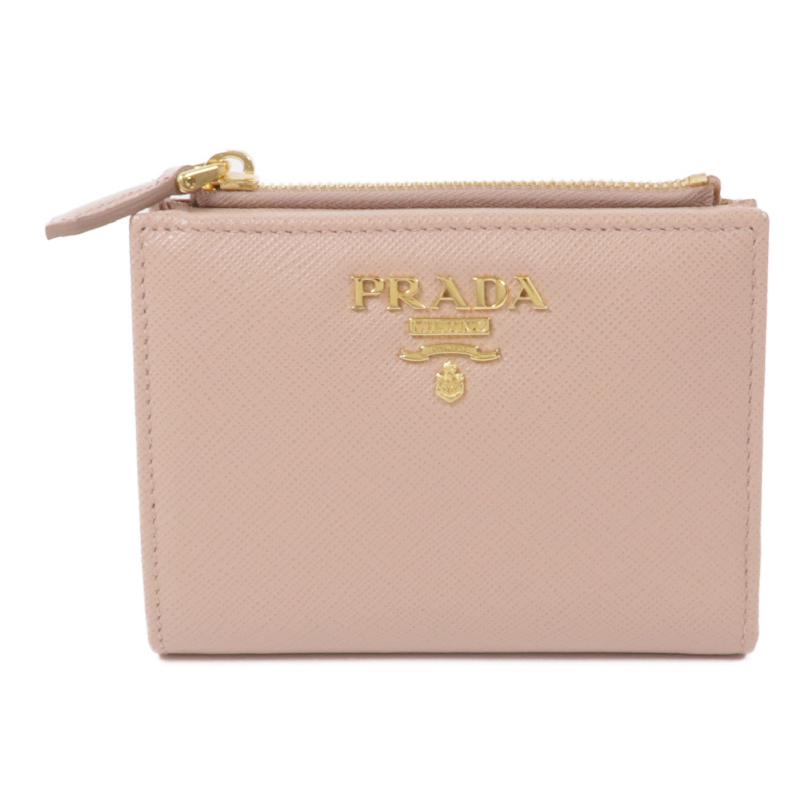 PRADA 【激減優惠】Saffiano皮革Walle金扣錢包