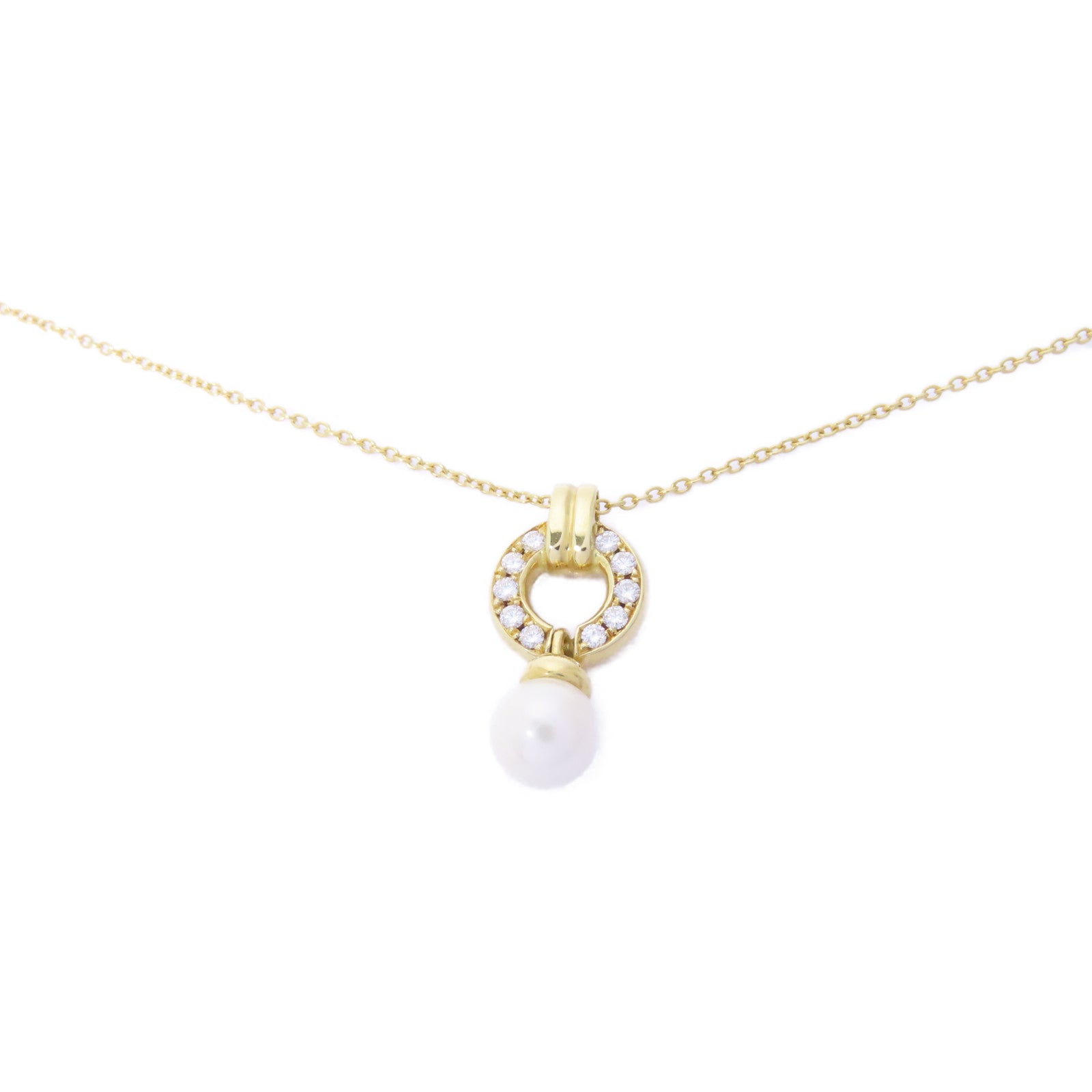 TIFFANY＆CO 【激減優惠】18K黃金Door Knock Necklace珍珠/鑽石項鍊