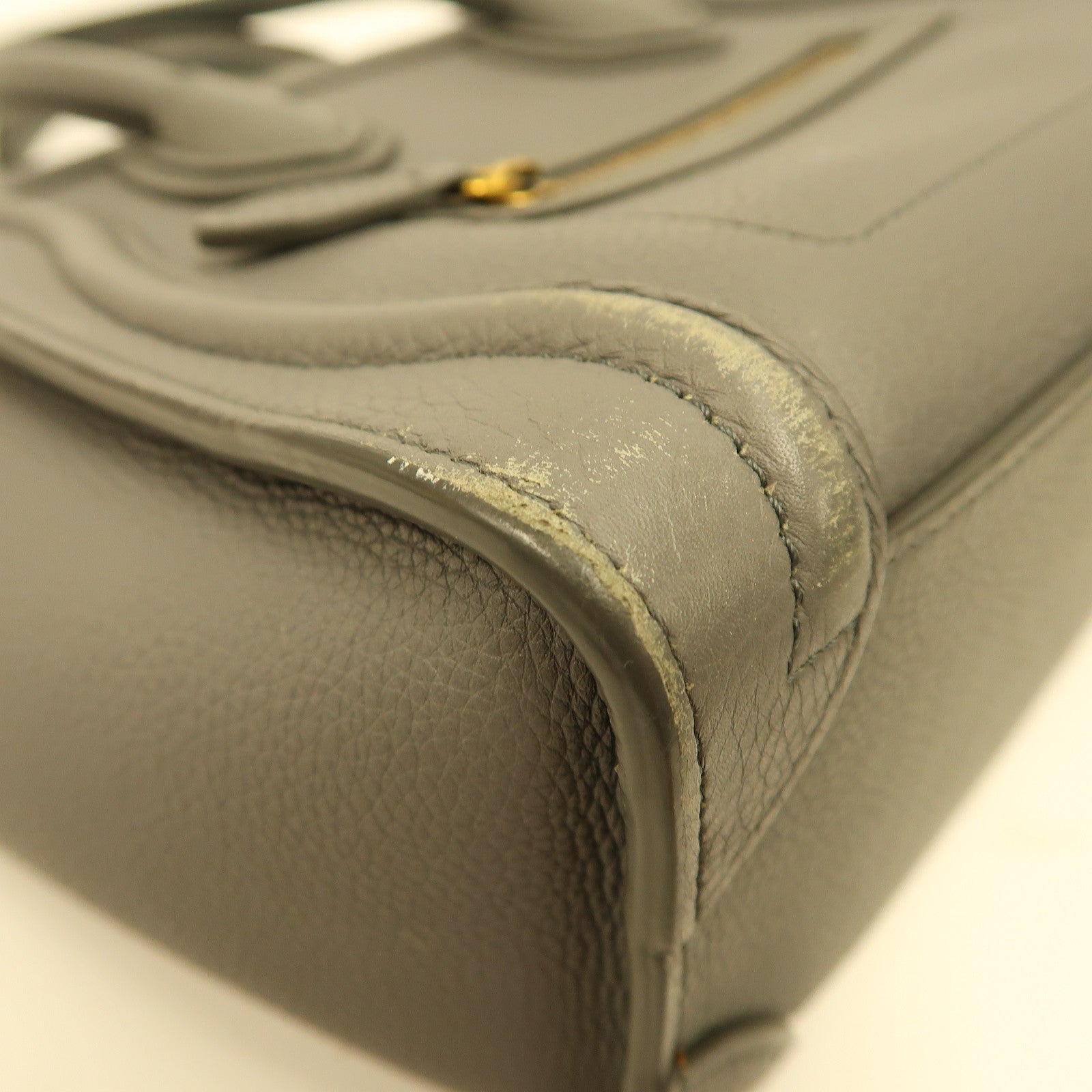CELINE 【激減優惠】牛皮皮革Shoulder Bag金扣手挽肩背兩用袋灰色