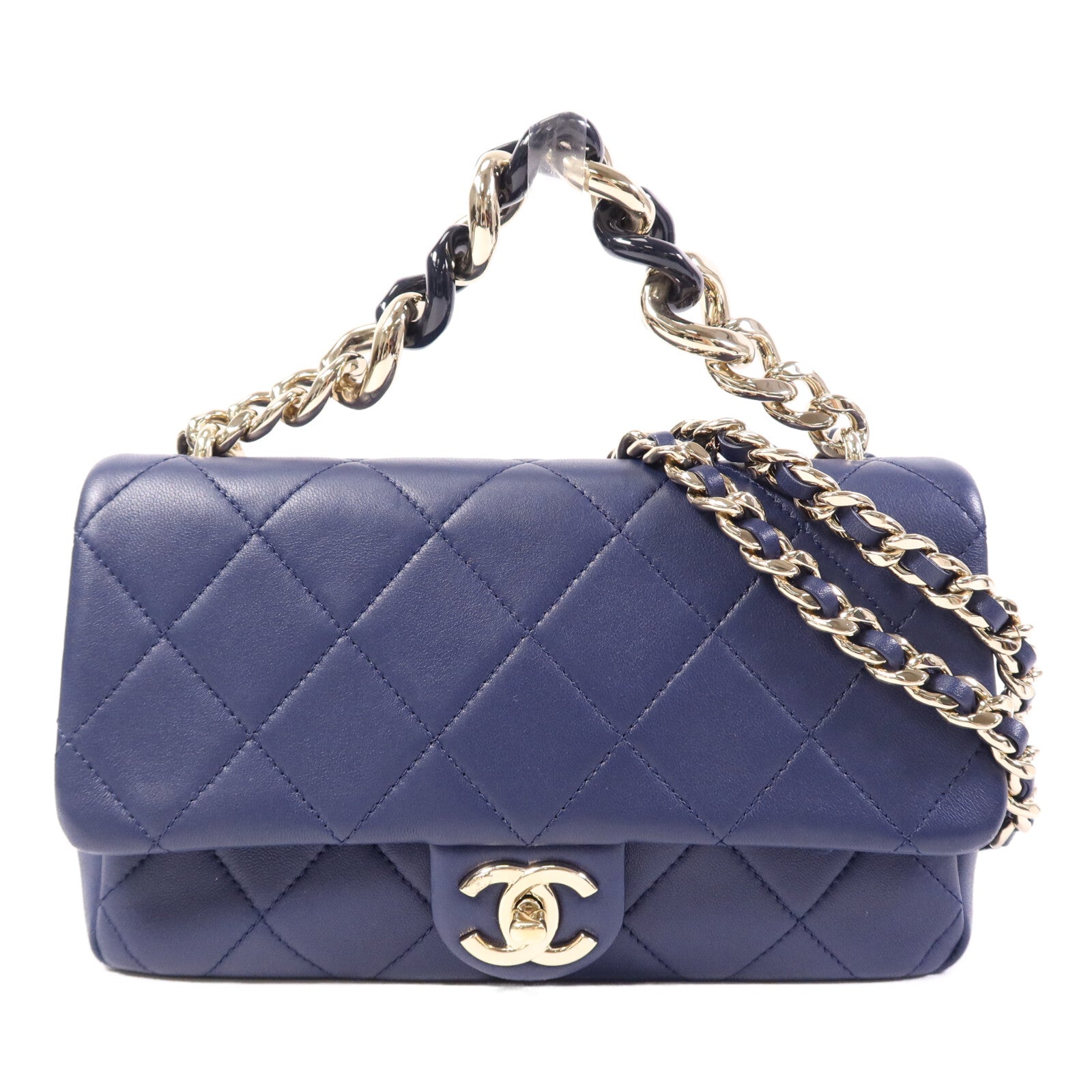CHANEL 【激減優惠】羊皮皮革Chain Shoulder Bag鏈帶手挽肩背兩用袋