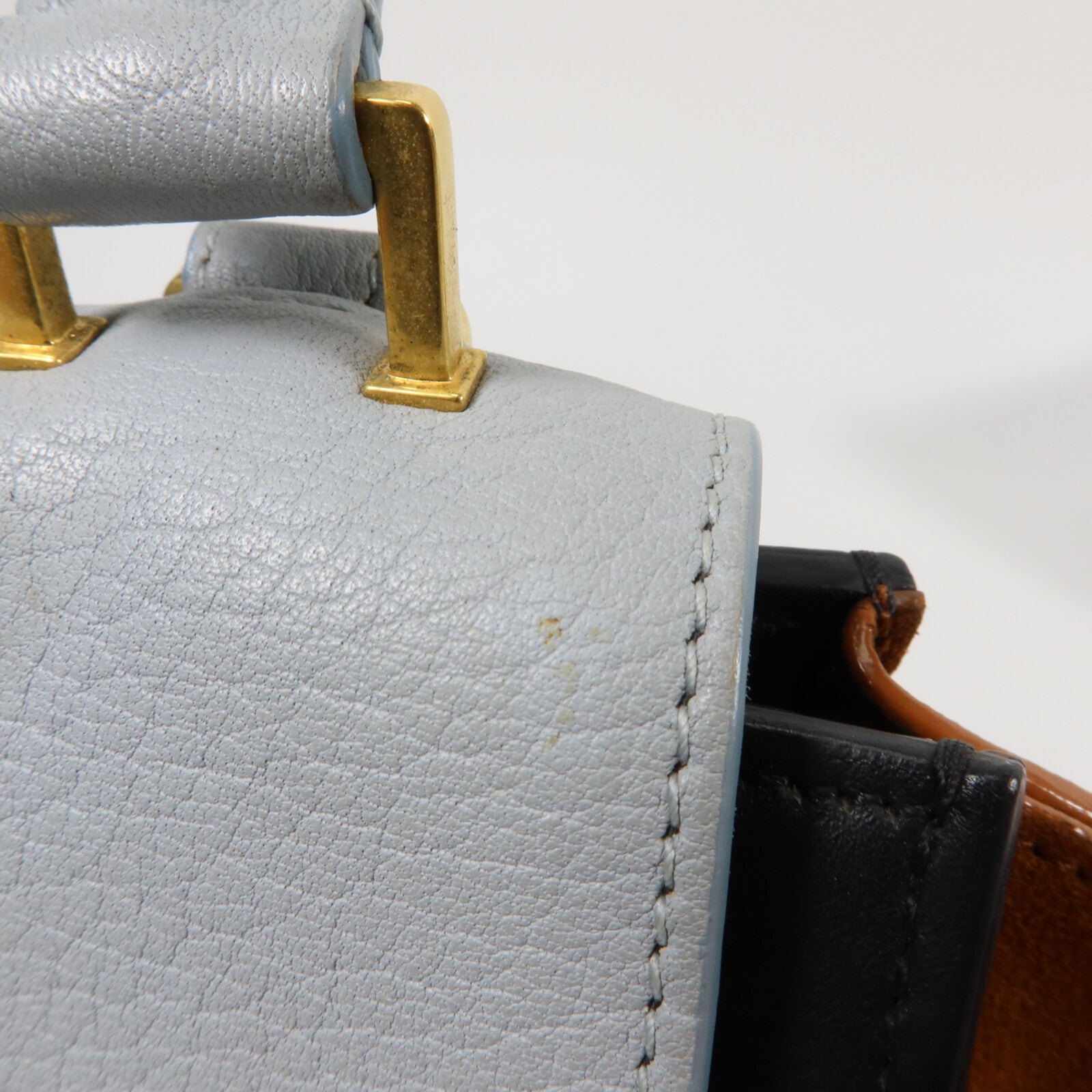 CELINE 牛皮皮革Trapeze Small手挽肩背兩用袋
