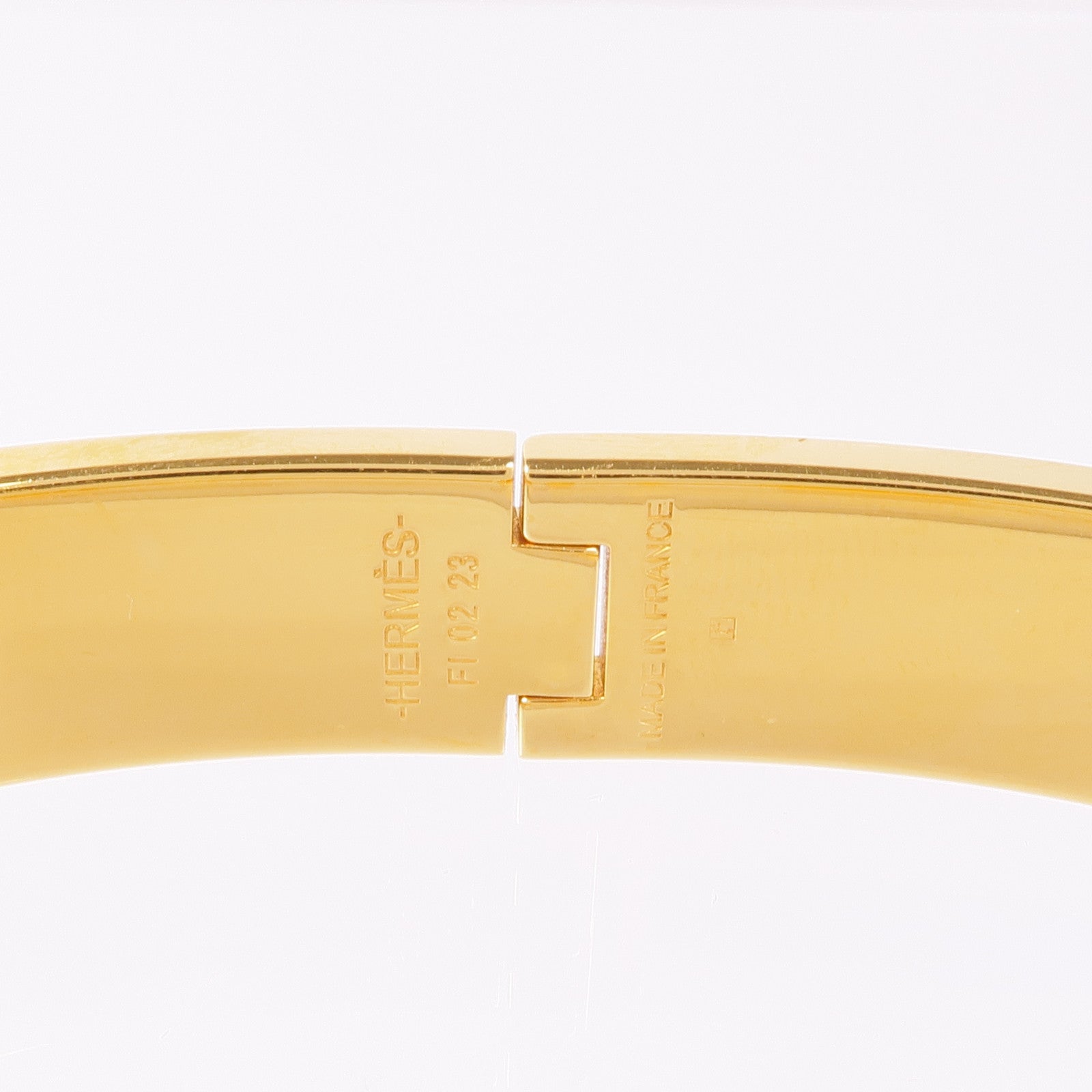 HERMES 金屬Clic-H手鐲Gold/Black