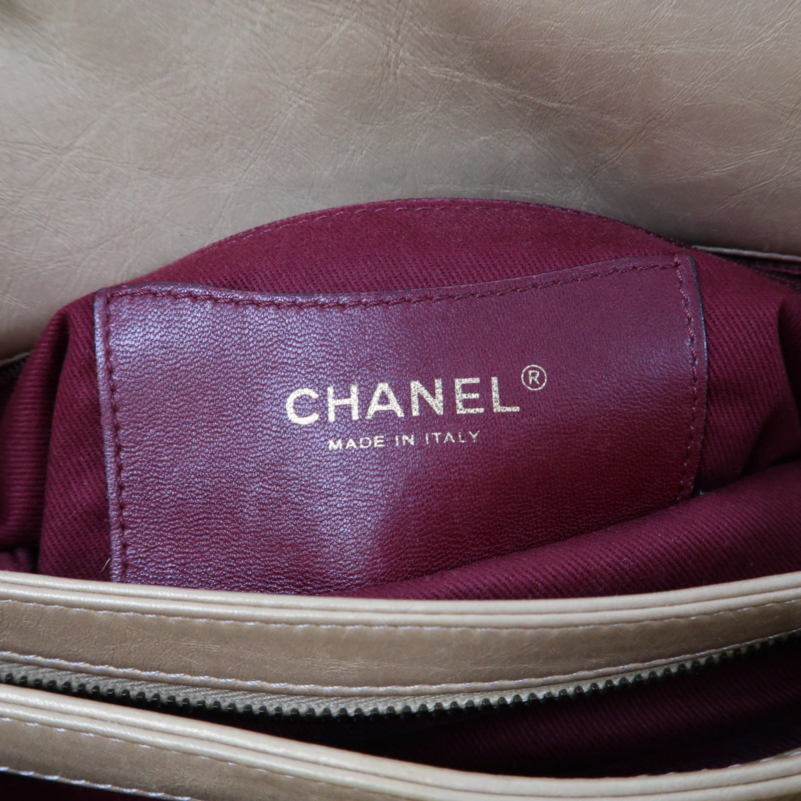 CHANEL 【激減優惠】菱格皮革Chain Shoulder金扣鏈帶肩背袋金色