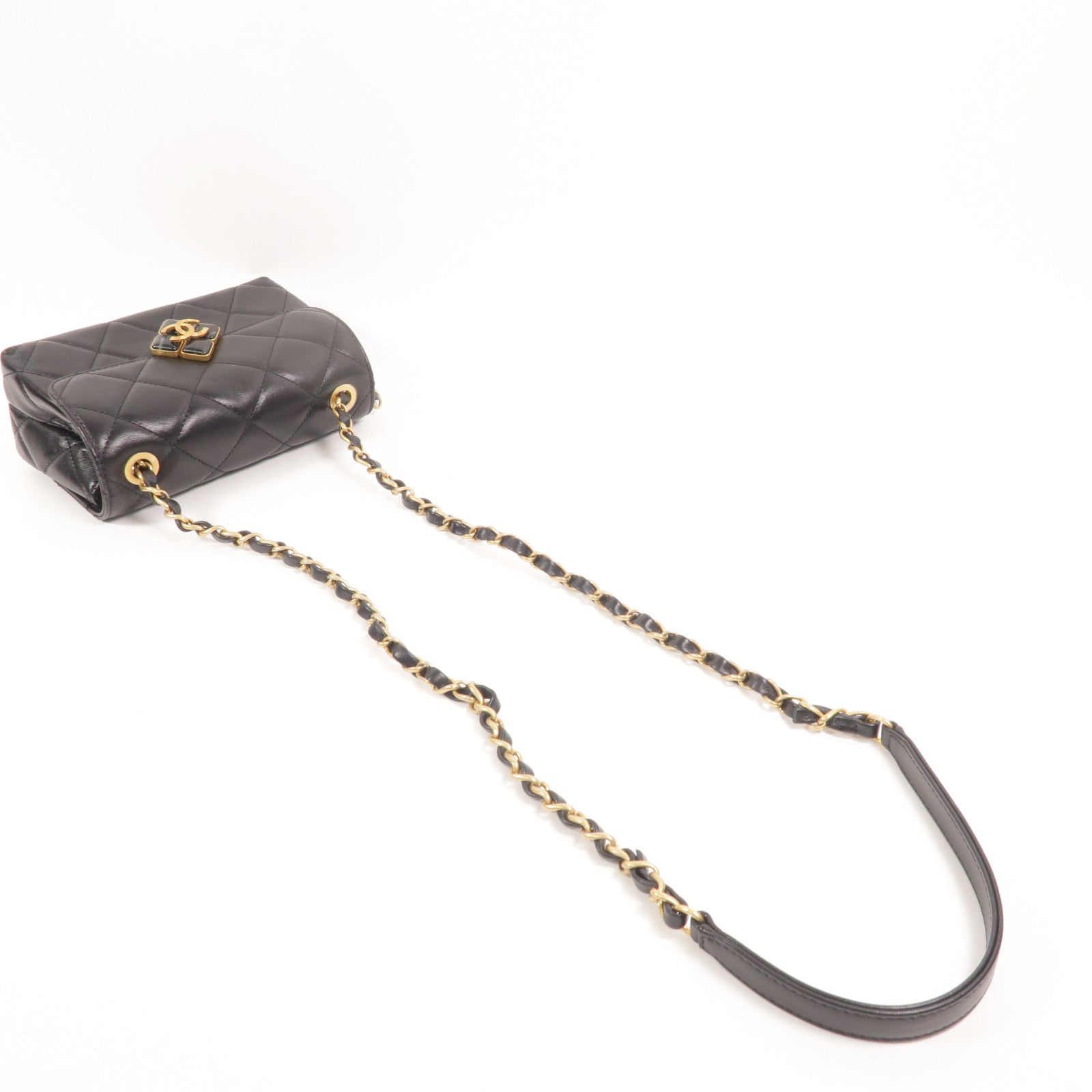 CHANEL 牛皮皮革Chain Shoulder鏈帶肩背袋