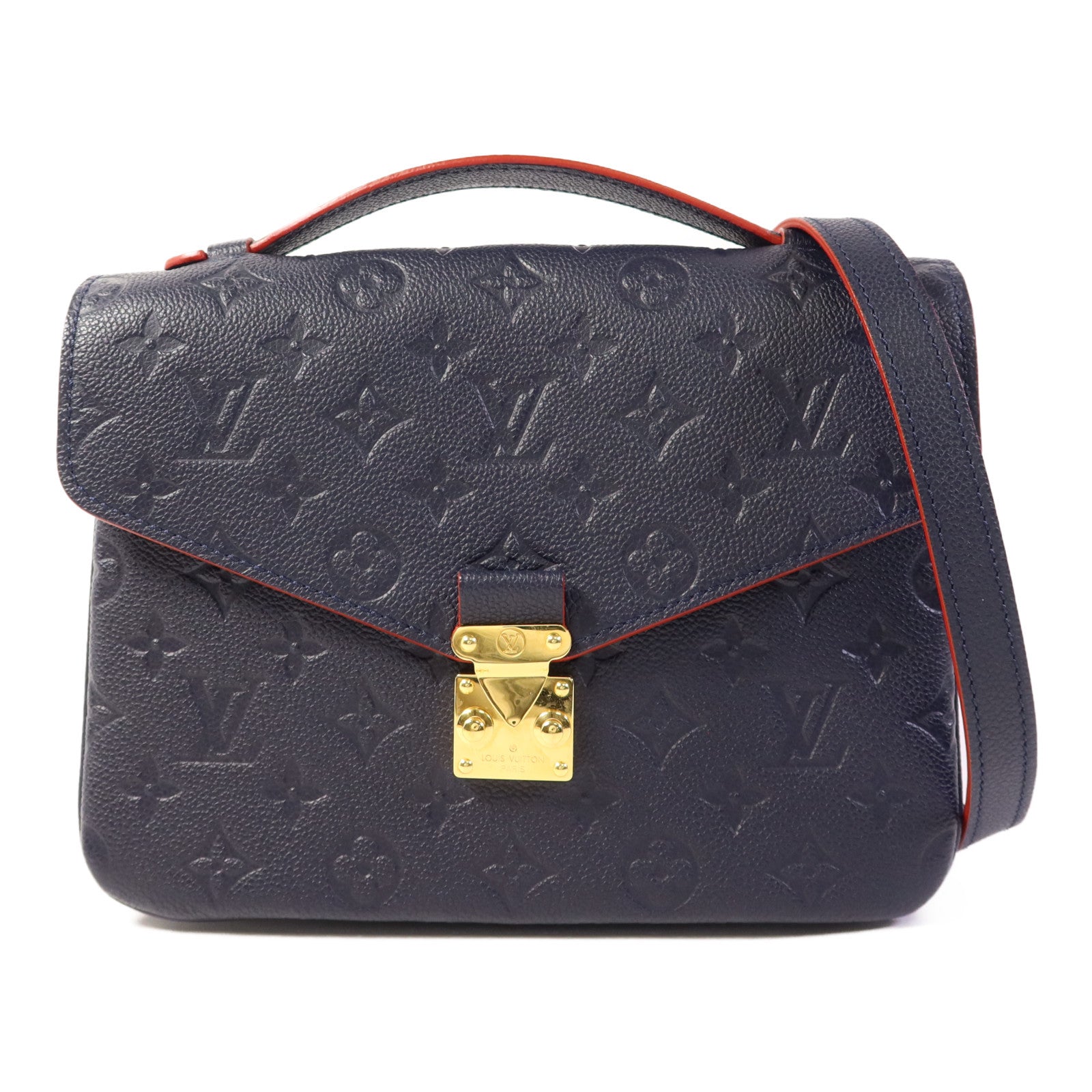 LOUIS VUITTON Monogram Empreinte Pochette Metis金扣手挽肩背兩用袋