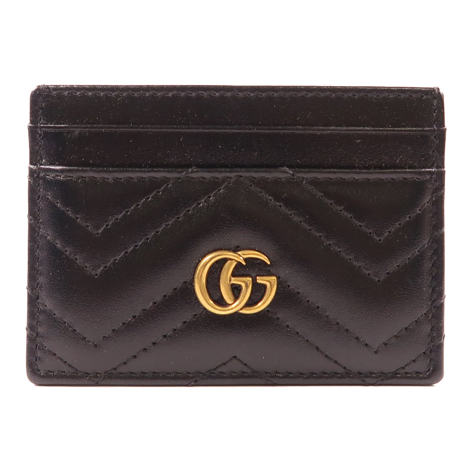 GUCCI 牛皮皮革GG Marmont金扣卡片套