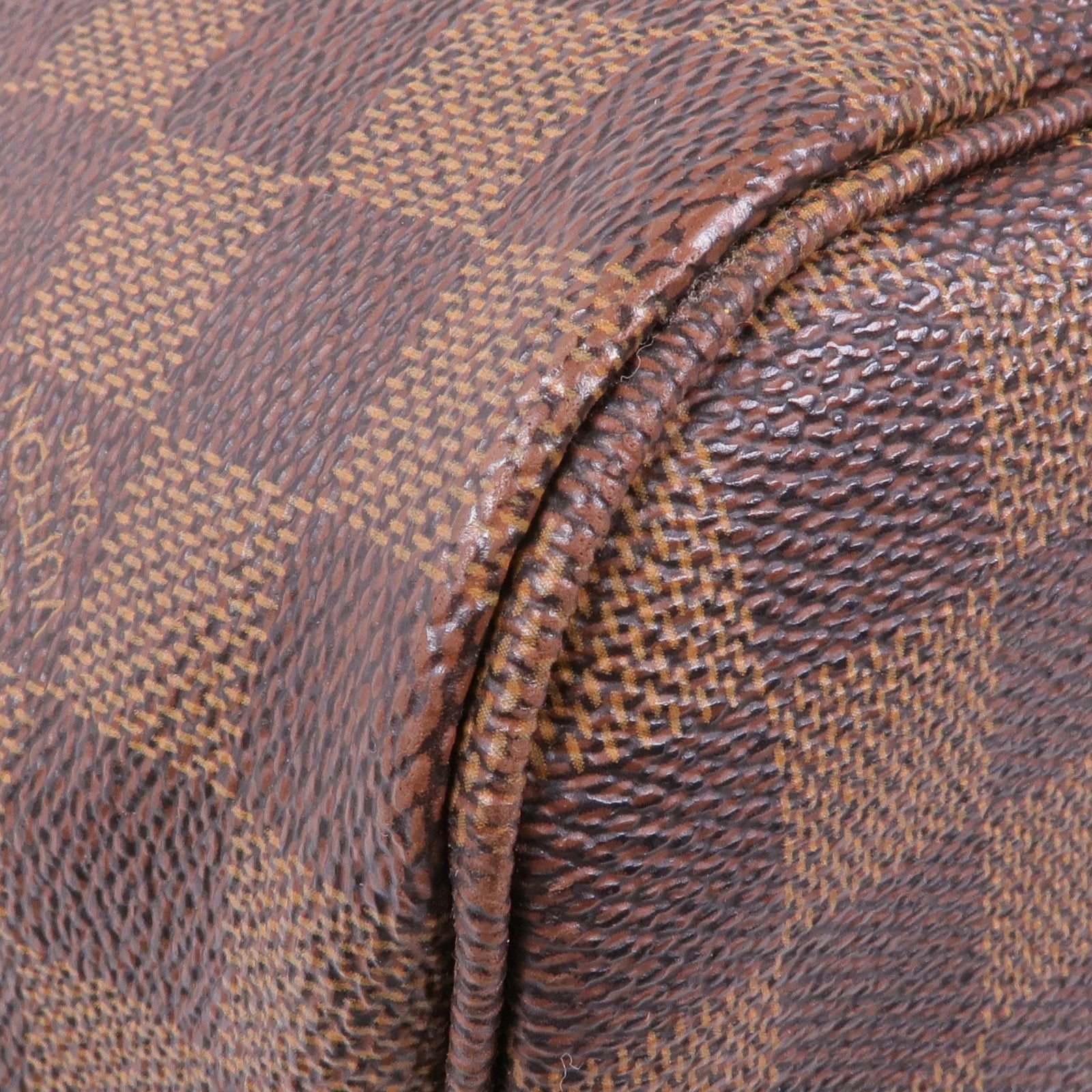 LOUIS VUITTON Damier Neverfull MM金扣手挽袋