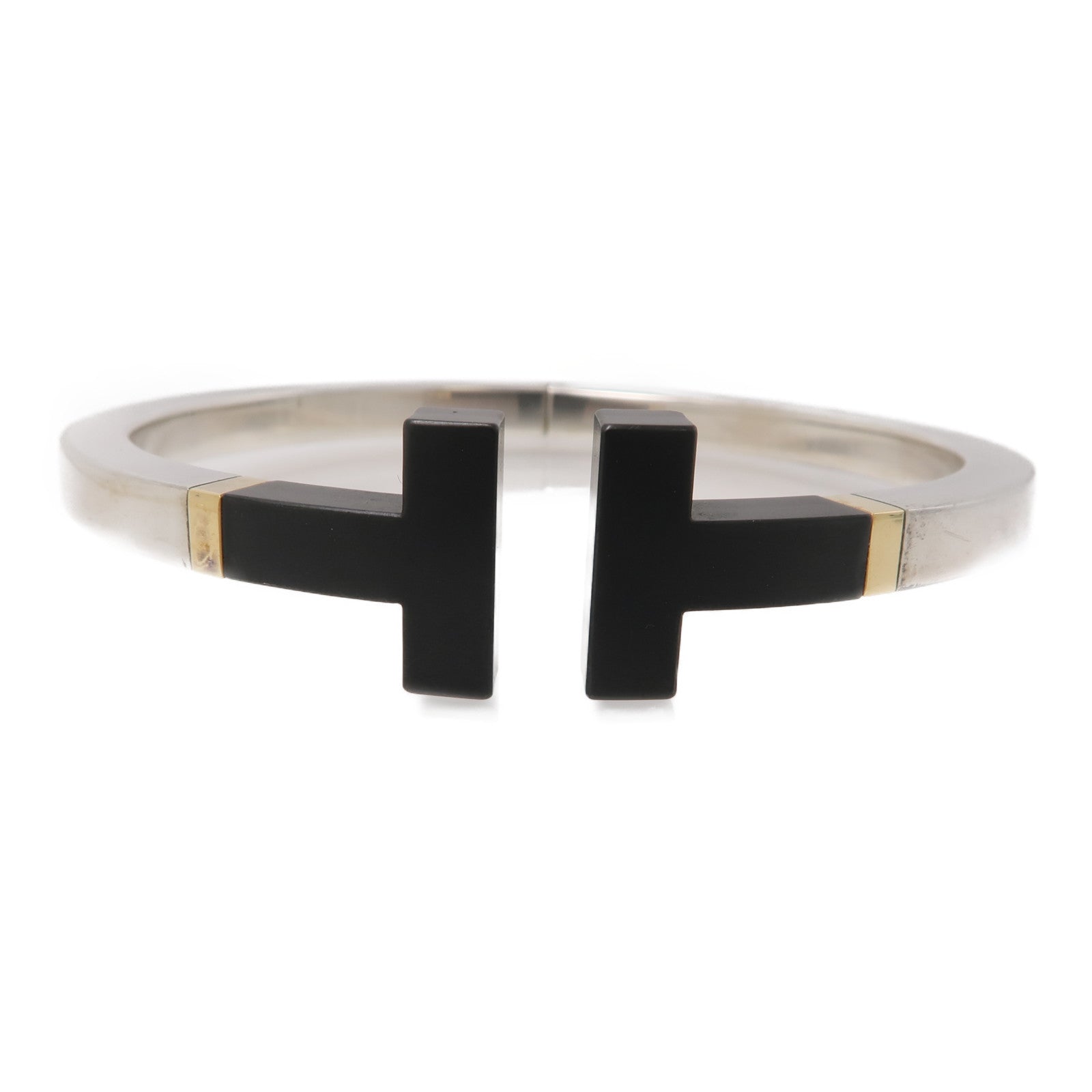 TIFFANY＆CO 陶瓷/18K黃金/925純銀T Bracelet手鐲