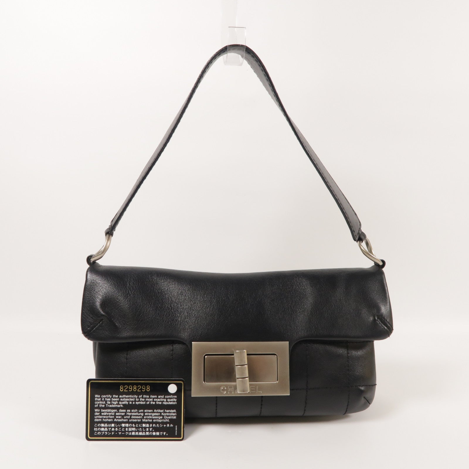 CHANEL 牛皮皮革2.55 Shoulder Bag銀扣肩背袋