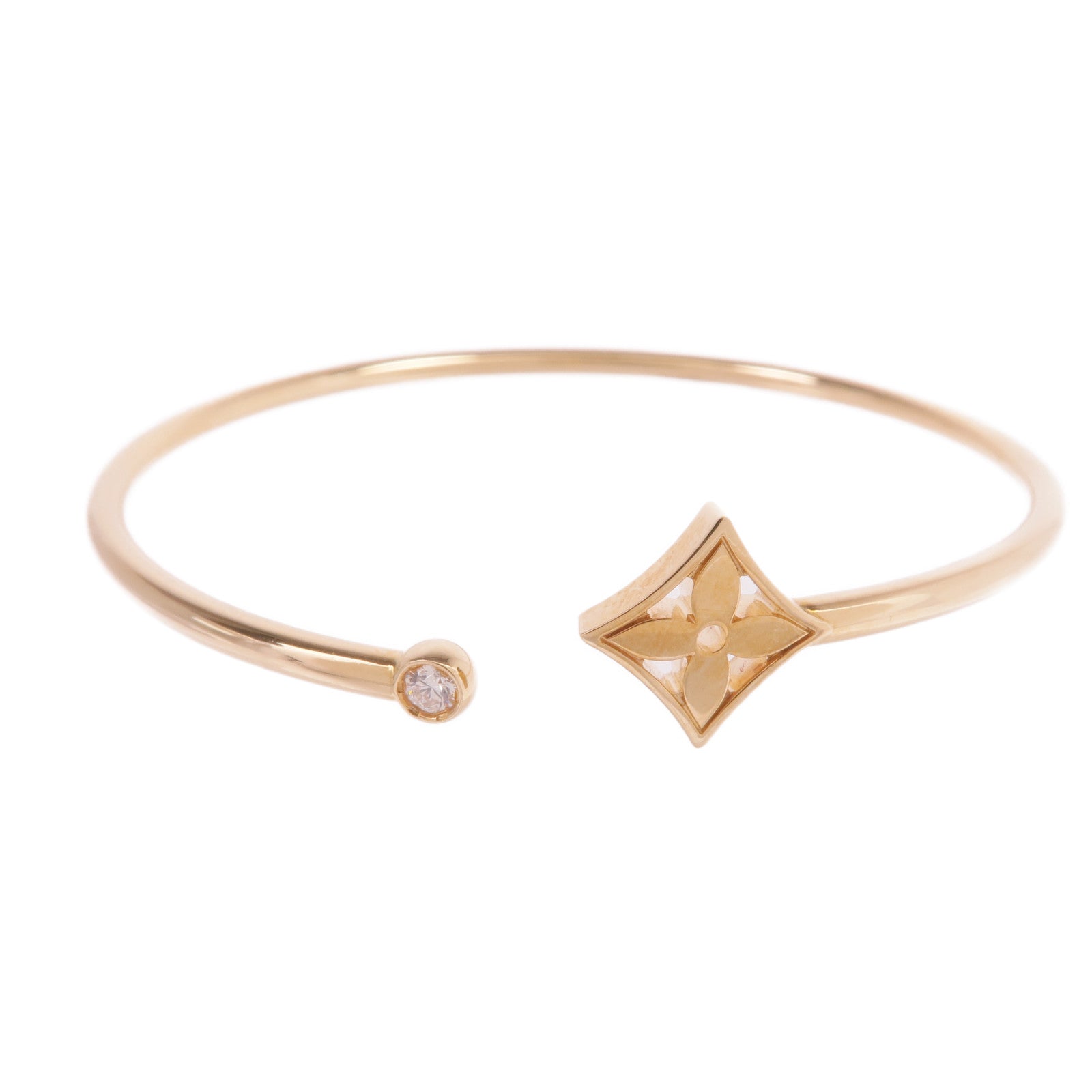 LOUIS VUITTON 18K黃金Idylle Blossom Twist Bracelet鑽石手鐲