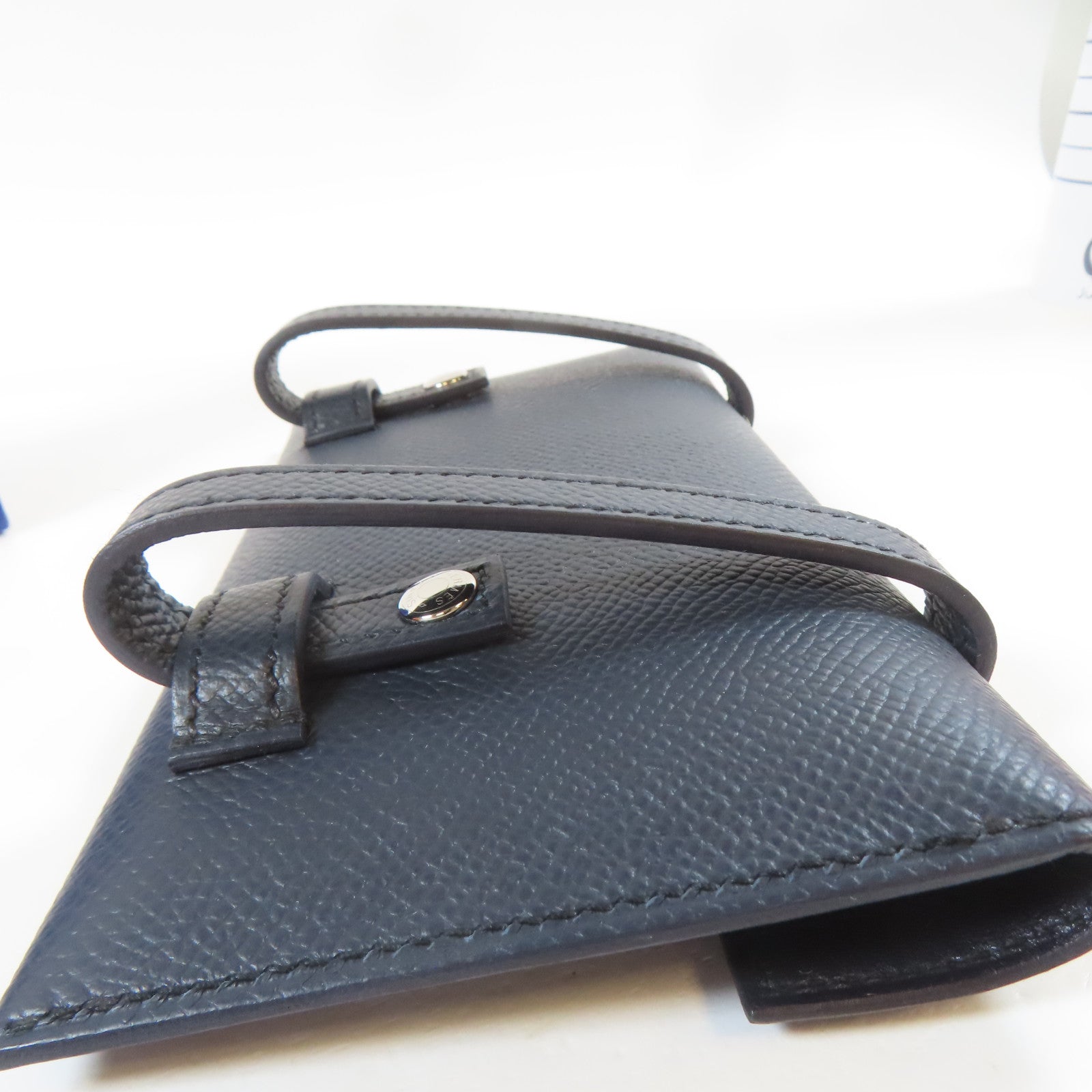 HERMES Epsom皮革Kelly Doll 2 Way Bag銀扣手挽肩背兩用袋Bleu Royal/藍色