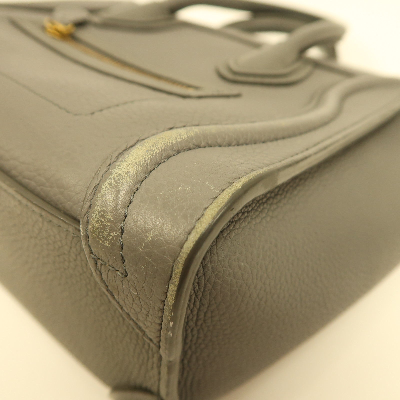CELINE 【激減優惠】牛皮皮革Shoulder Bag金扣手挽肩背兩用袋灰色