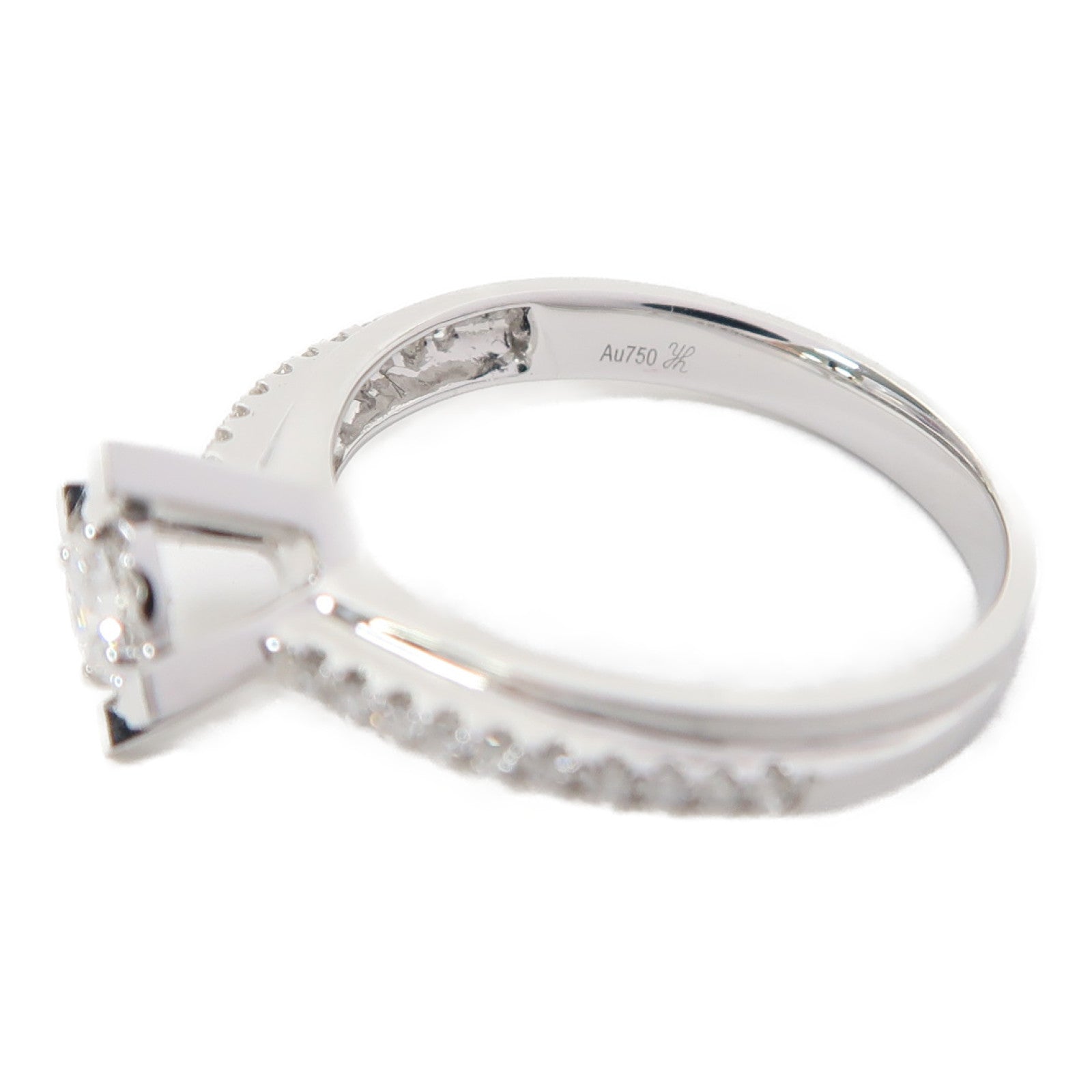 JEWELRY 【激減優惠】18K白金Ring 0.191ct鑽石/0.100ct鑽石戒指US#5.75