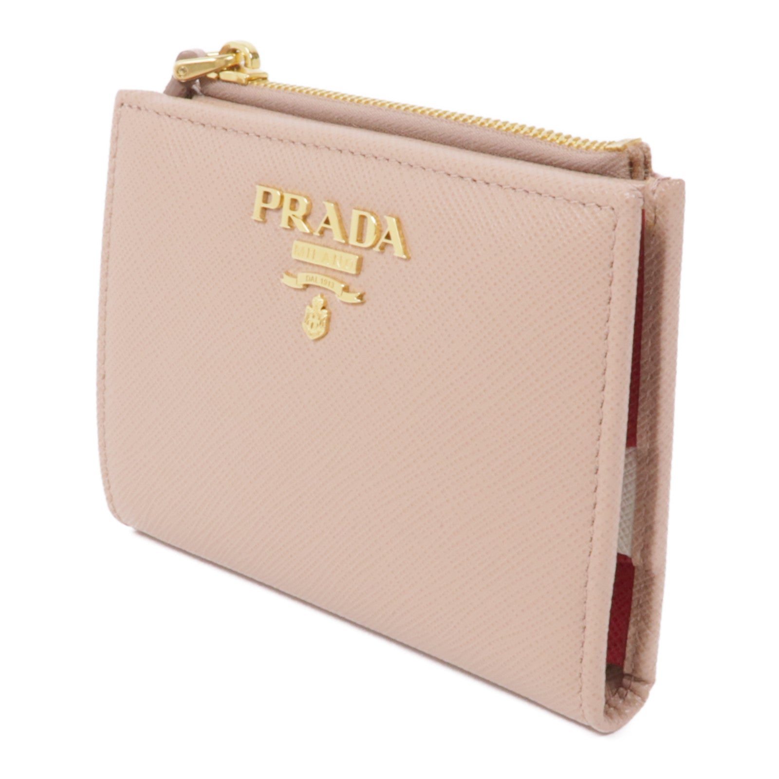 PRADA 【激減優惠】Saffiano皮革Walle金扣錢包