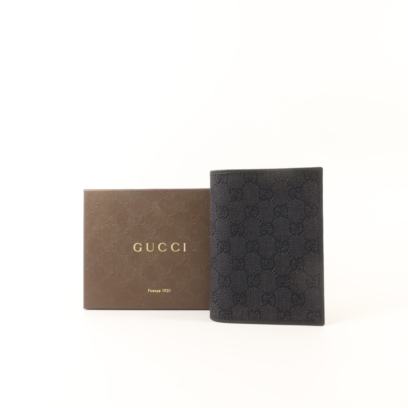 GUCCI GG帆布/牛皮皮革Passport Holder護照套