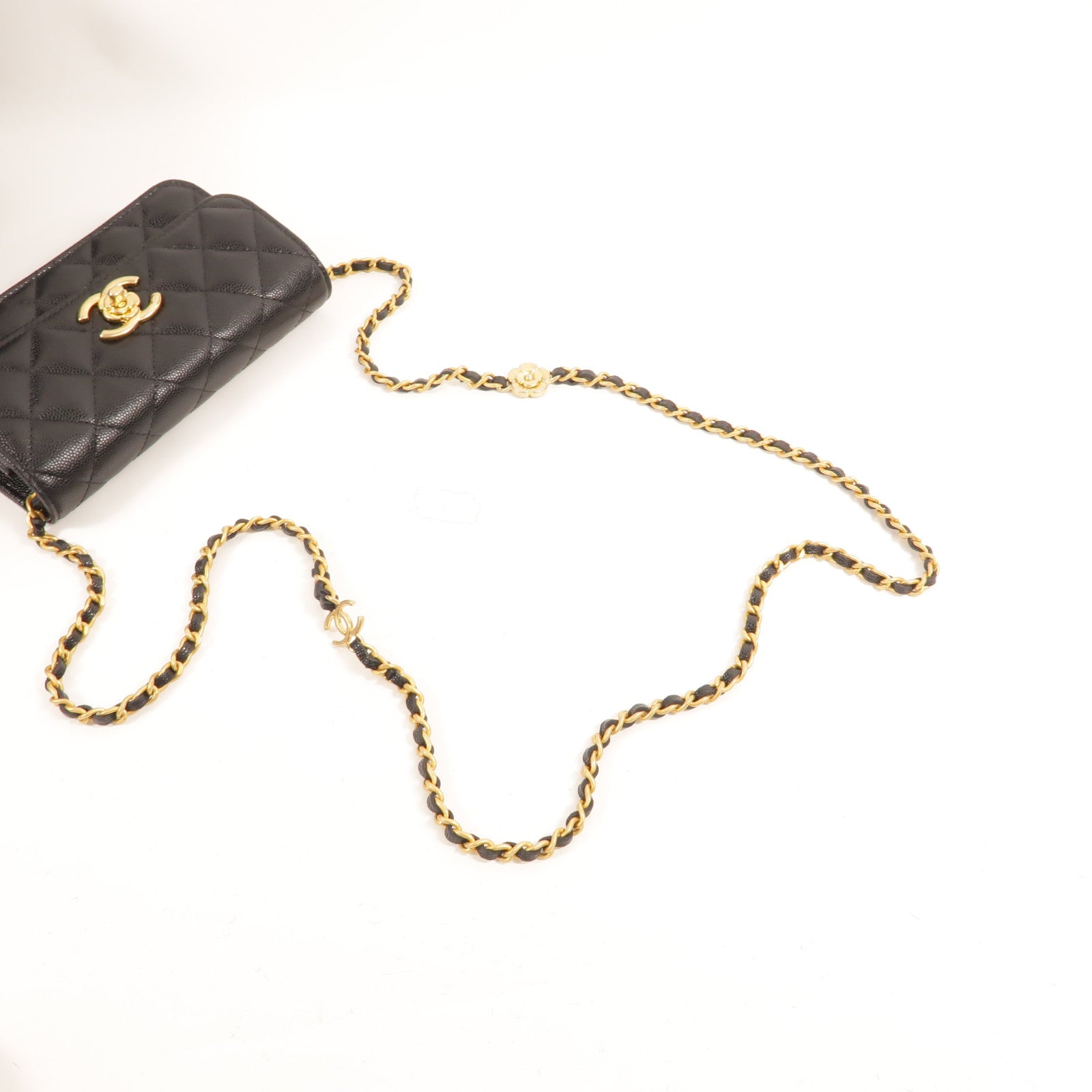 CHANEL 牛皮皮革Phone Holder With Chain肩背袋