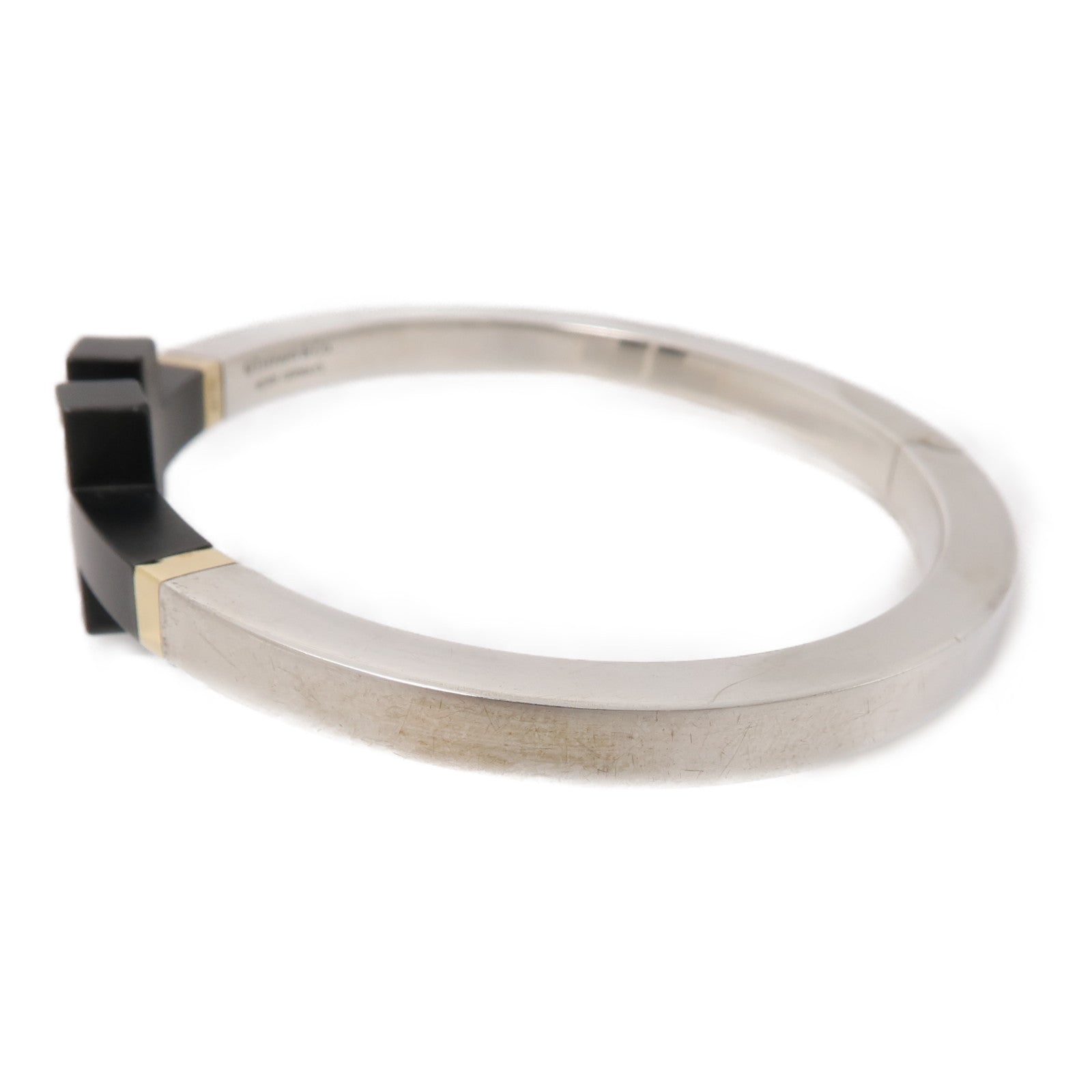 TIFFANY＆CO 陶瓷/18K黃金/925純銀T Bracelet手鐲