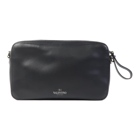 Valentino 【激減優惠】皮革VLTN Garavami Cross Bag銀扣肩背袋