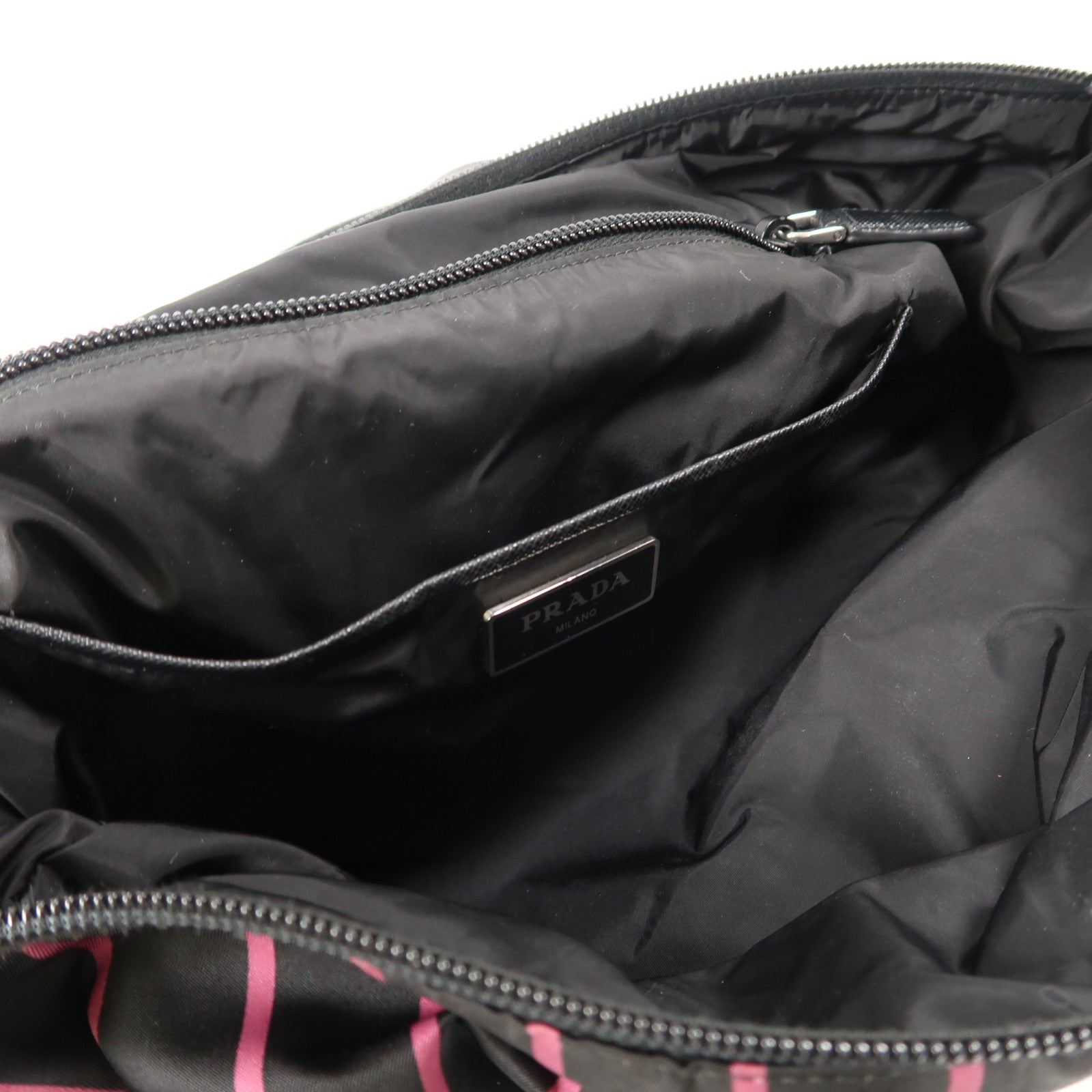 PRADA 尼龍2 Way Shoulder銀扣手挽肩背兩用袋