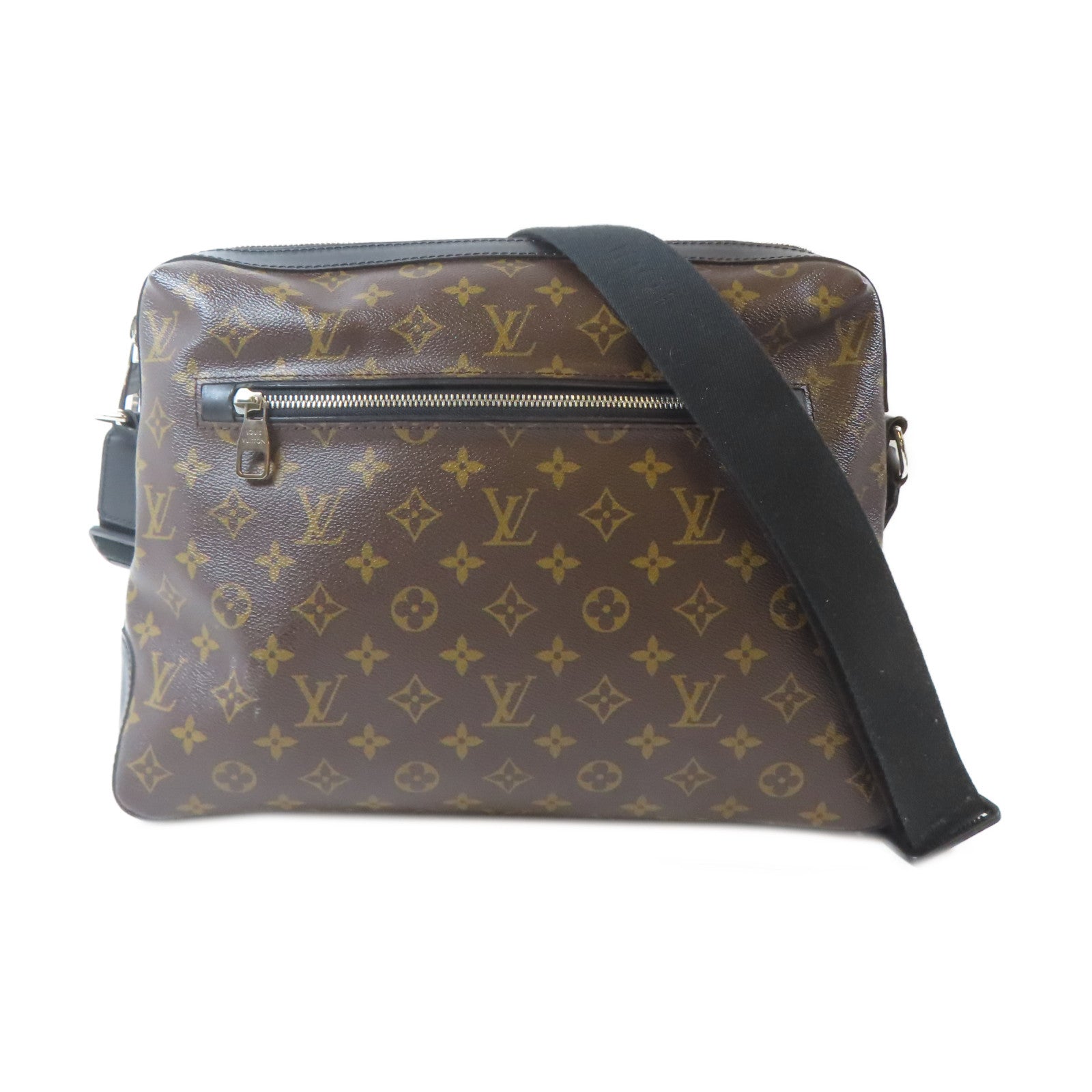 LOUIS VUITTON Monogram Macassar Torres銀扣肩背袋啡色