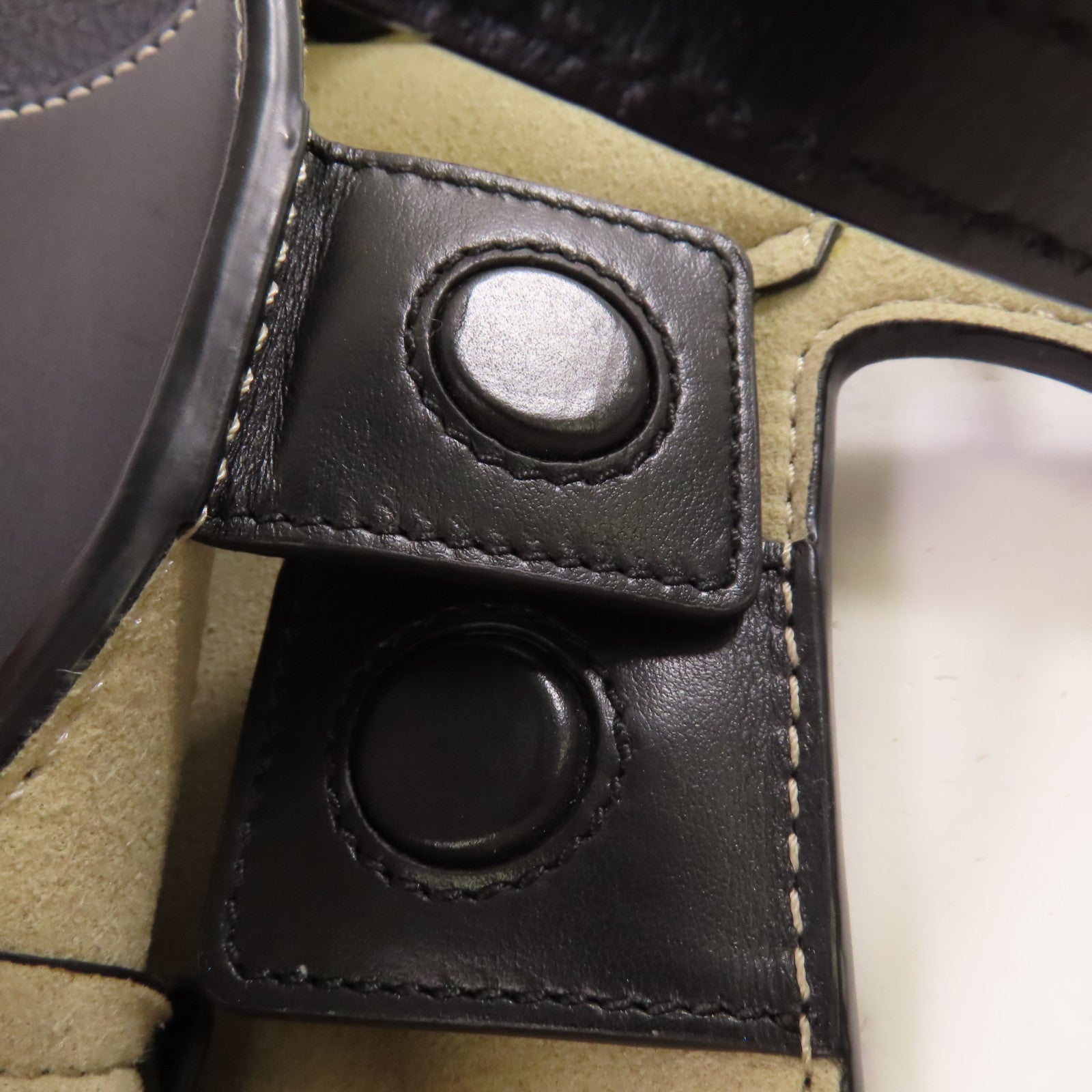 TOD'S 【激減優惠】牛皮皮革2Way Shoulder Bag銀扣手挽肩背兩用袋黑色