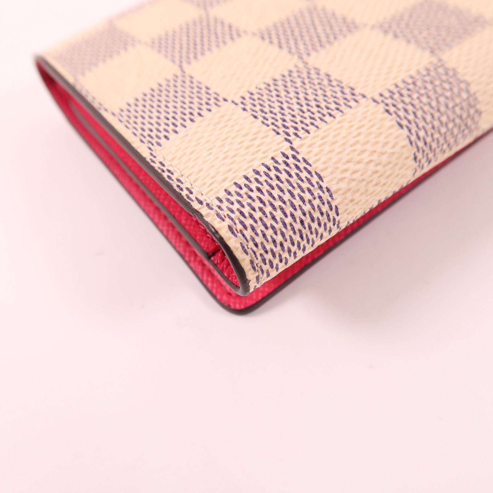 LOUIS VUITTON LV GHW Wallet N60059 Damier Azur White/Red