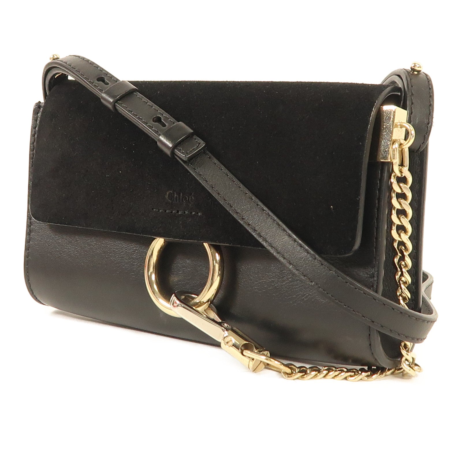 Chloe 牛皮皮革/麂皮皮革Shoulder Bag肩背袋