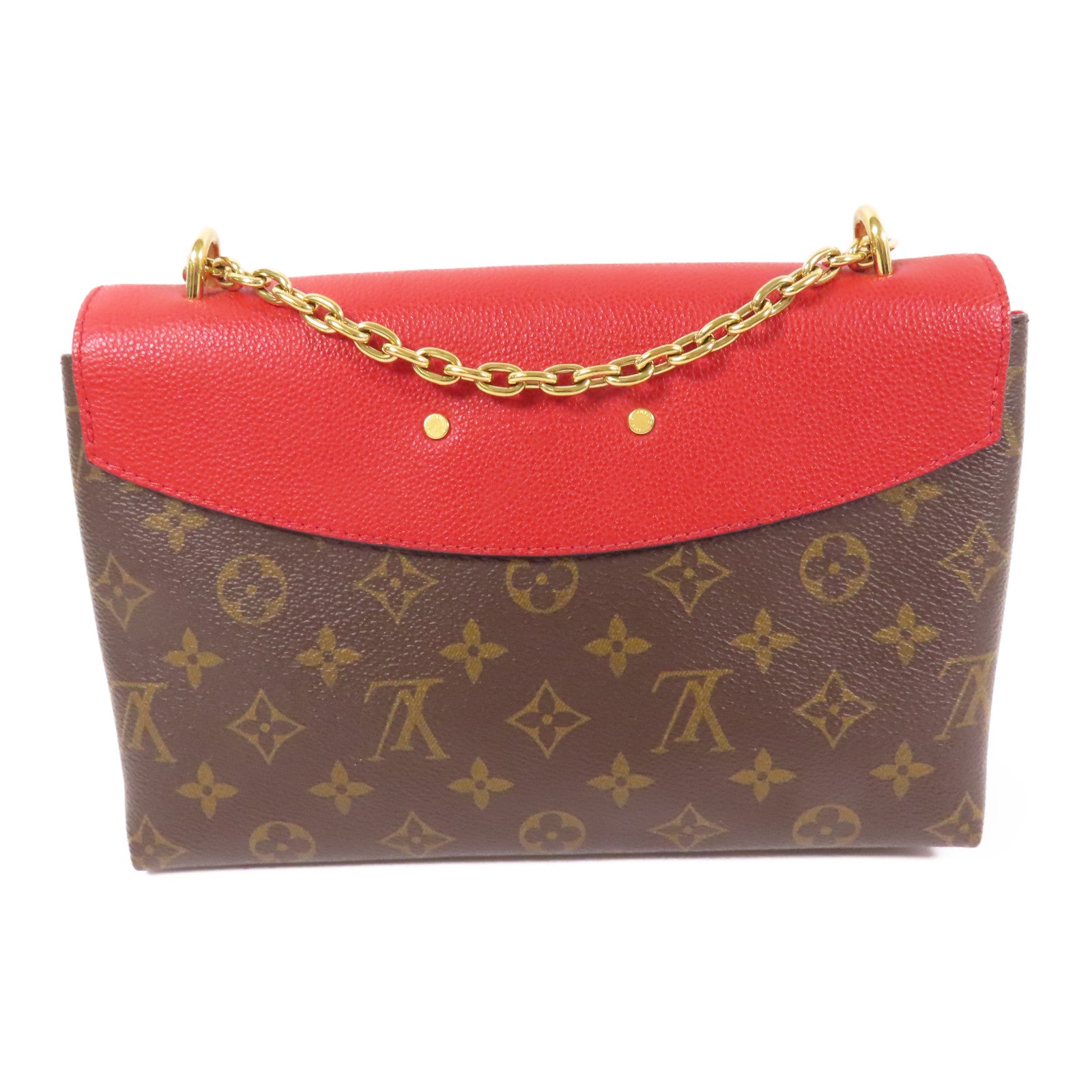 LOUIS VUITTON LV GHW Saint Placide Shoulder Bag M43713 Monogram Brown/Red