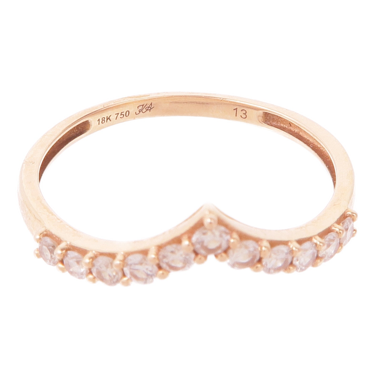 JEWELRY 18K玫瑰金Diamond Ring鑽石戒指US#6