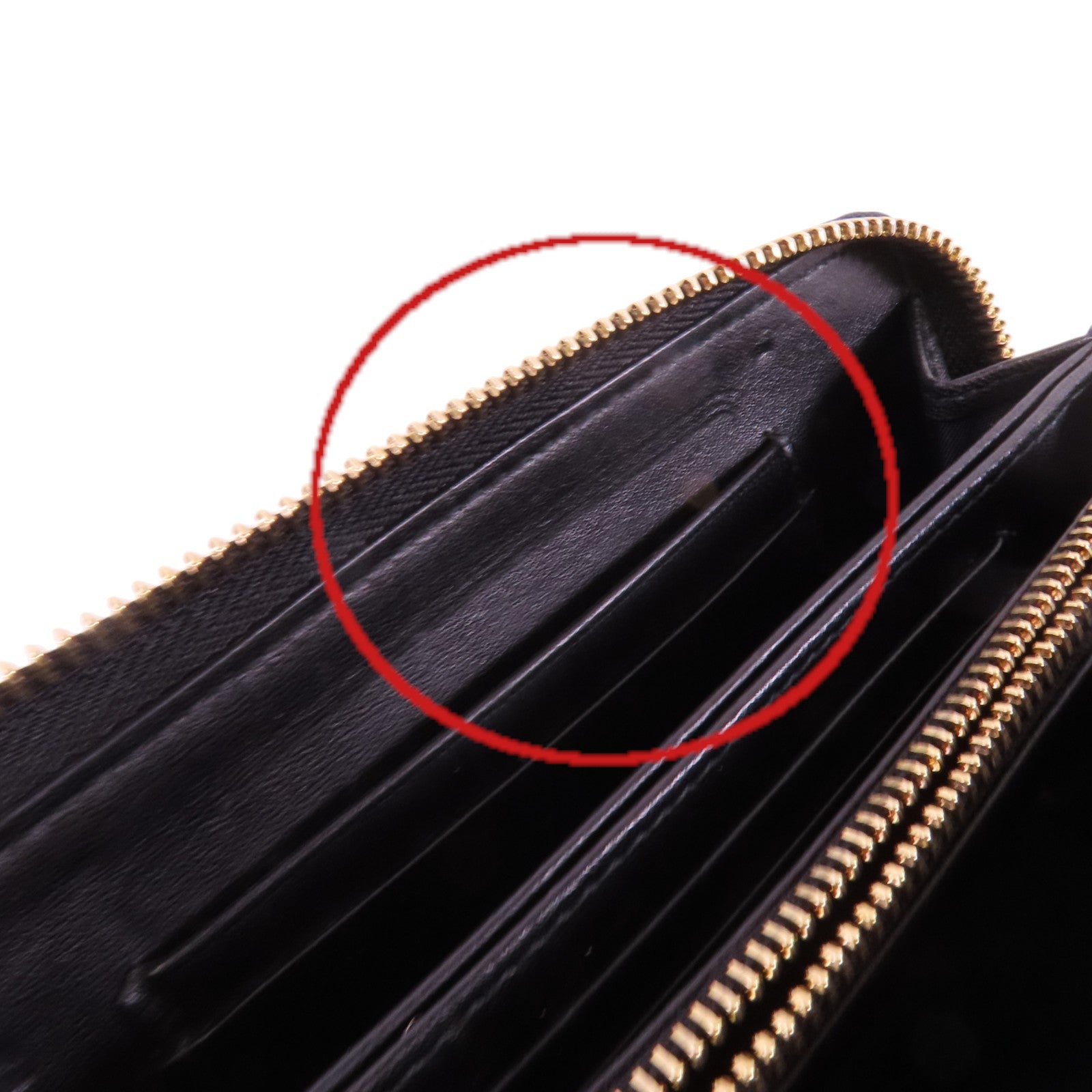 Dior 羊皮皮革Zipper Wallet金扣長錢包