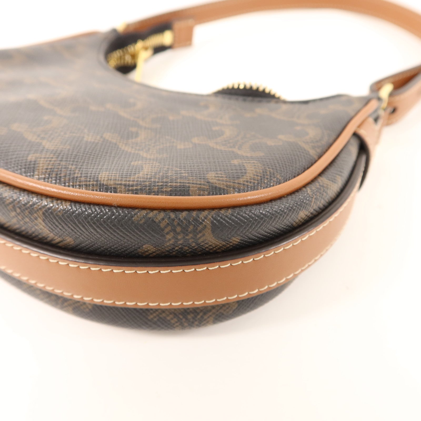 CELINE 塗層帆布Ava Mini金扣手挽袋