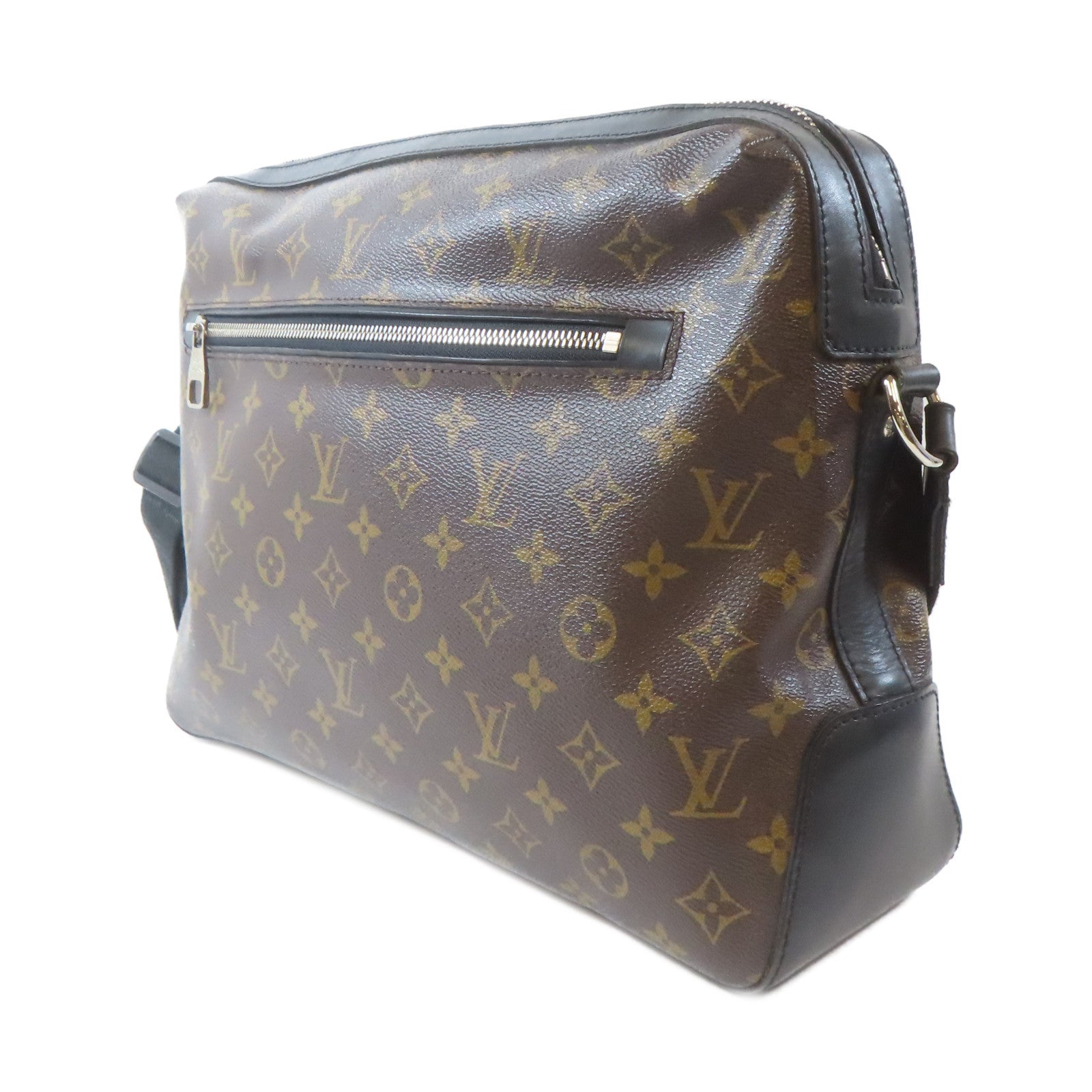 LOUIS VUITTON Monogram Macassar Torres銀扣肩背袋啡色