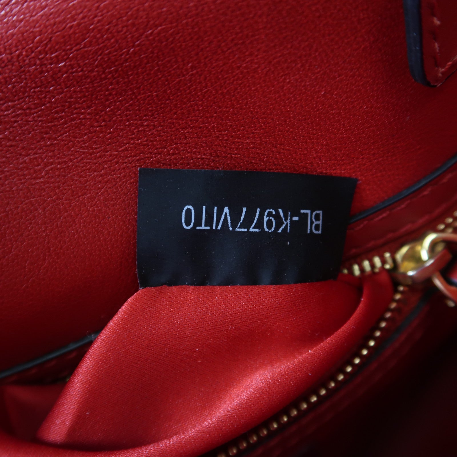 Valentino GHW 2 Way Shoulder Bag Calfskin Leather Red