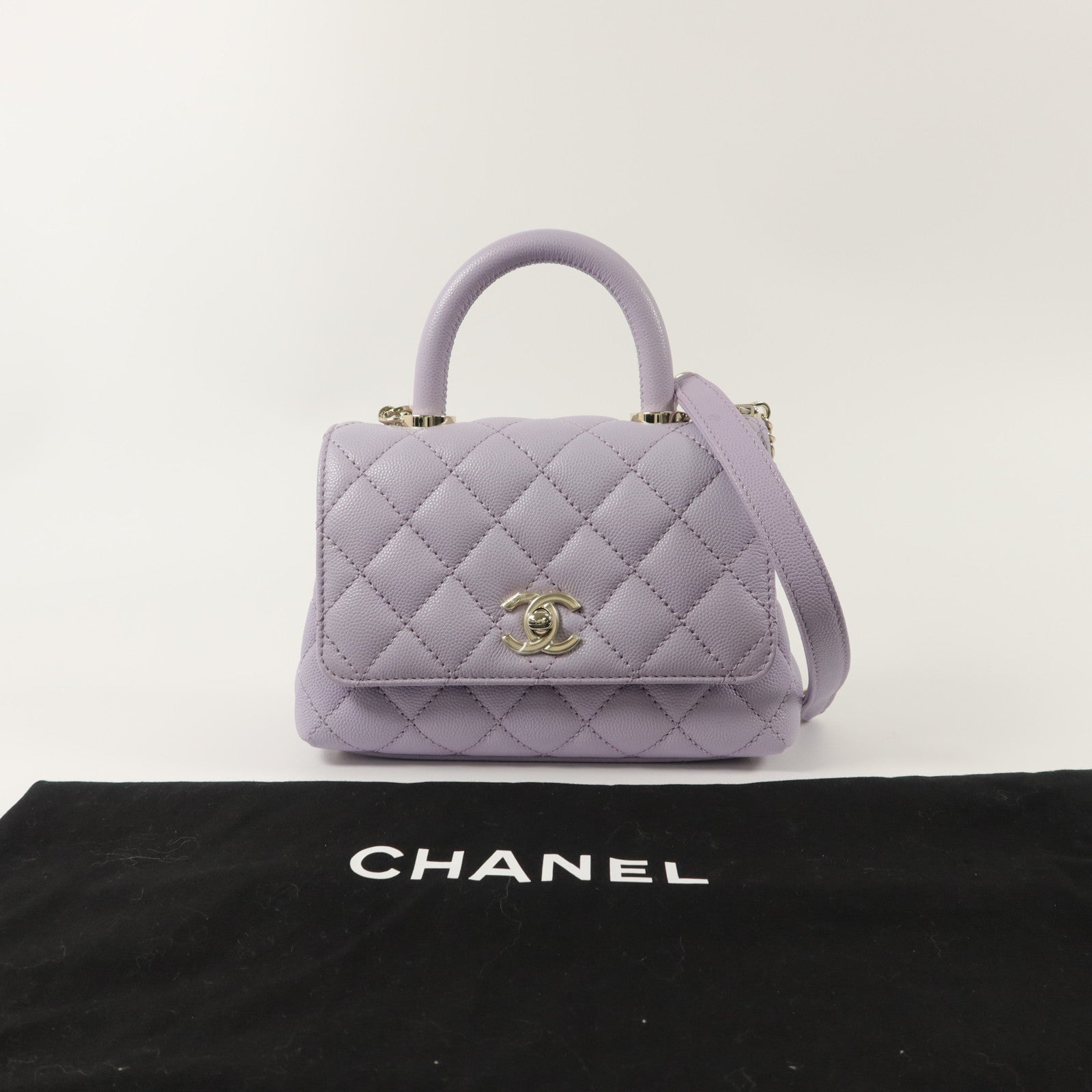 CHANEL 【激減優惠】牛皮皮革Mini Coco Handle手挽肩背兩用袋