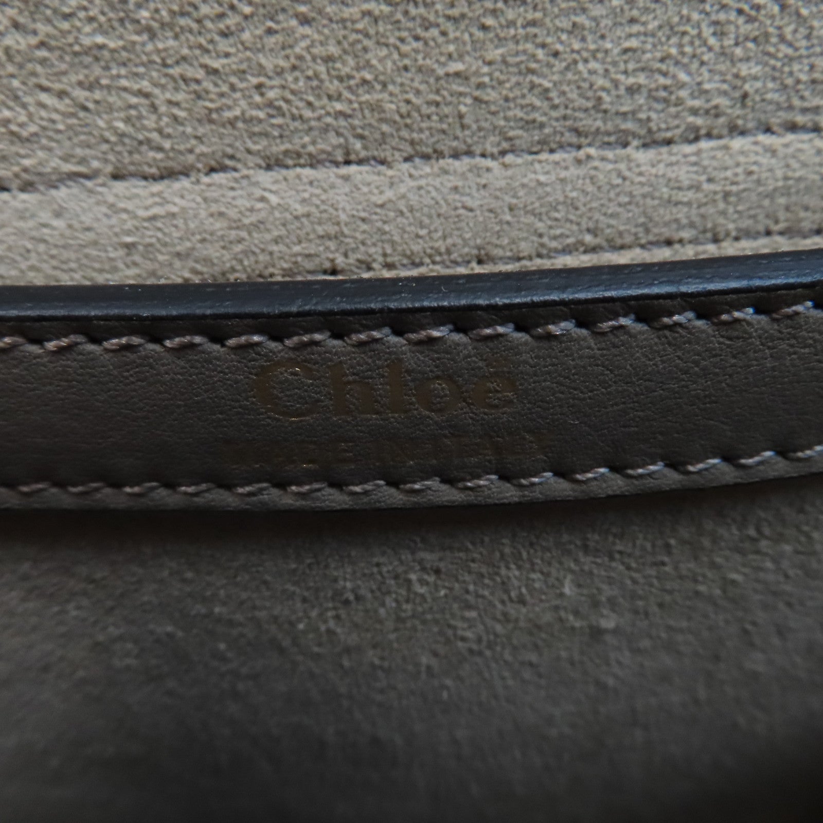 Chloe 牛皮皮革Hudson Leather Crossbody Bag金扣肩背袋米色