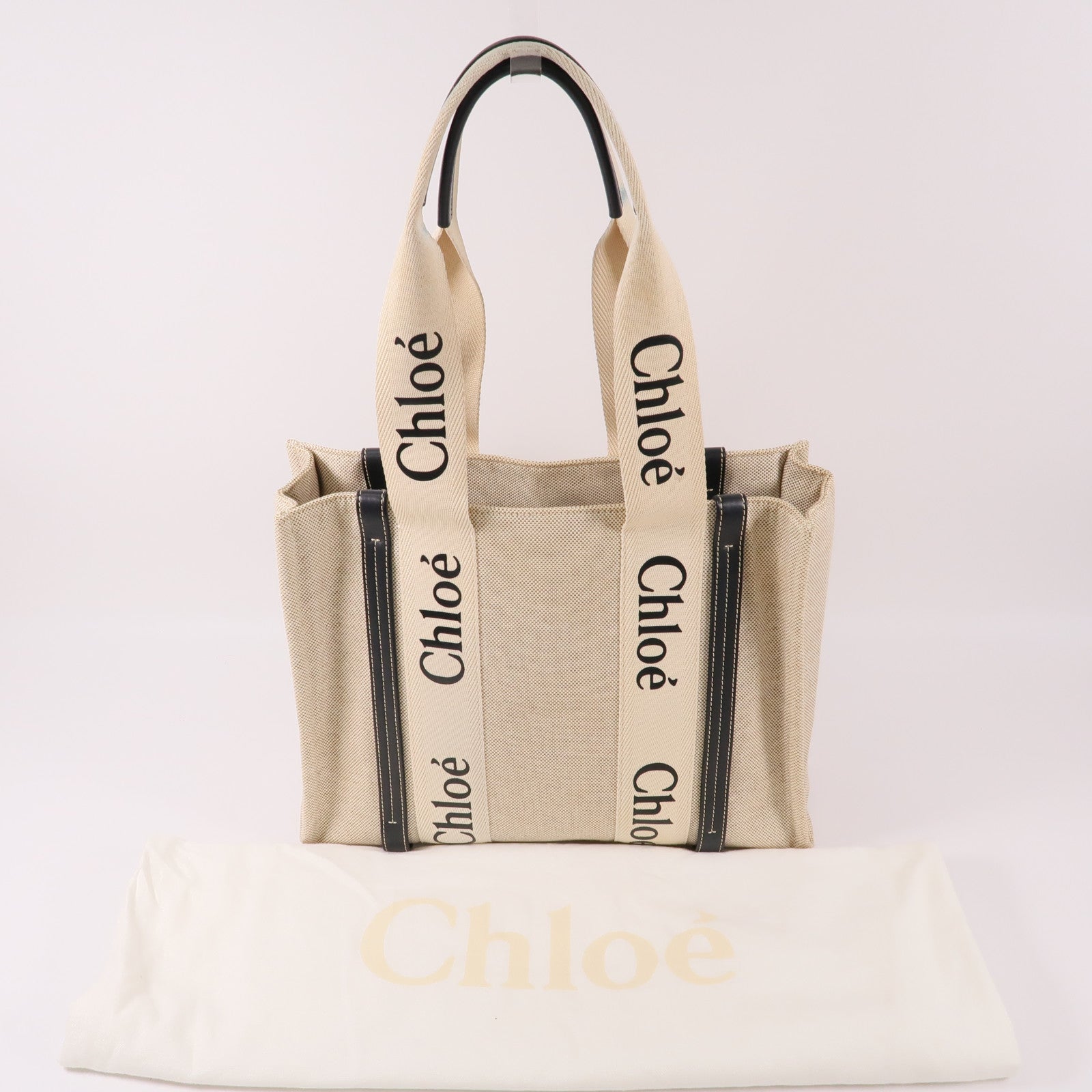 Chloe 帆布Woody Medium手挽袋