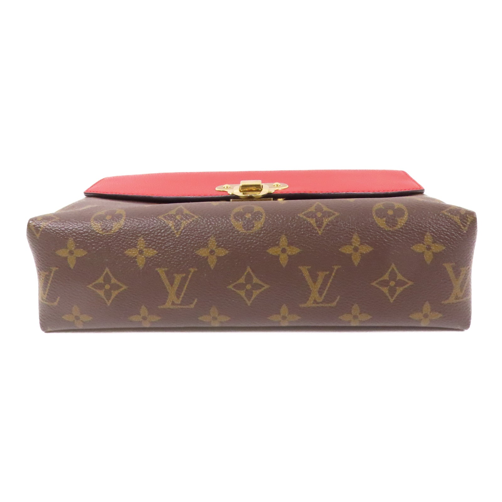 LOUIS VUITTON LV GHW Saint Placide Shoulder Bag M43713 Monogram Brown/Red