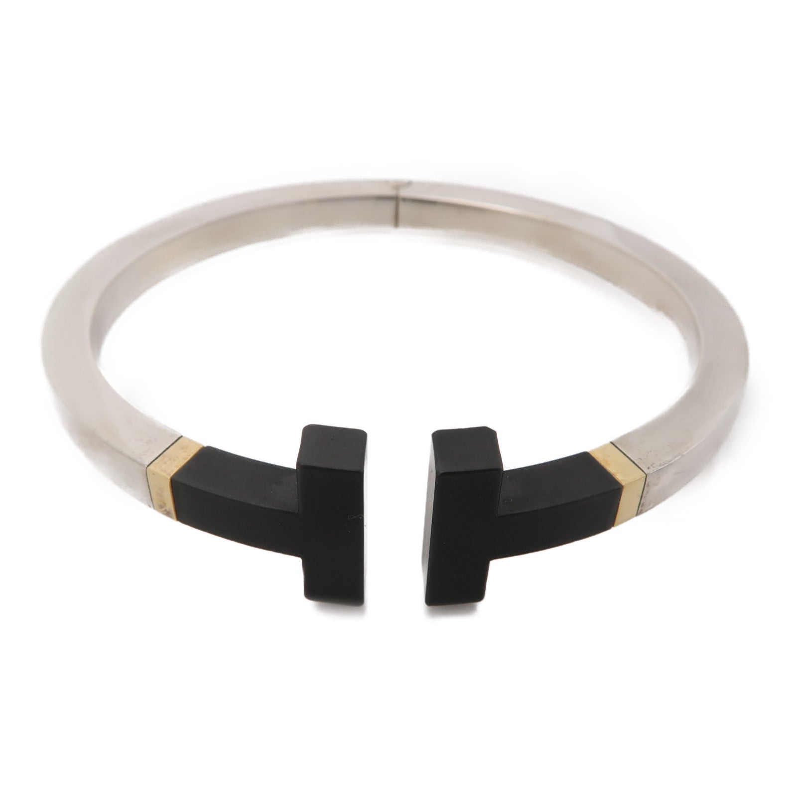 TIFFANY＆CO 陶瓷/18K黃金/925純銀T Bracelet手鐲