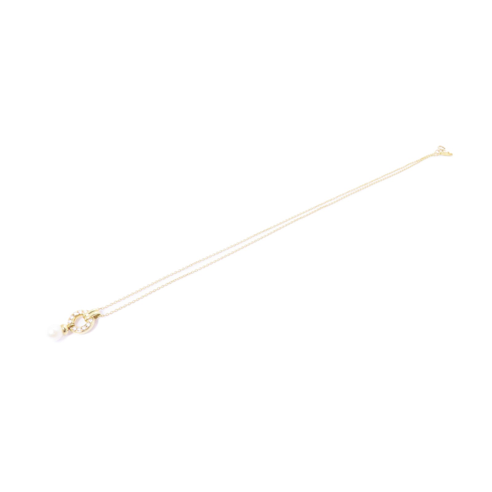 TIFFANY＆CO 【激減優惠】18K黃金Door Knock Necklace珍珠/鑽石項鍊