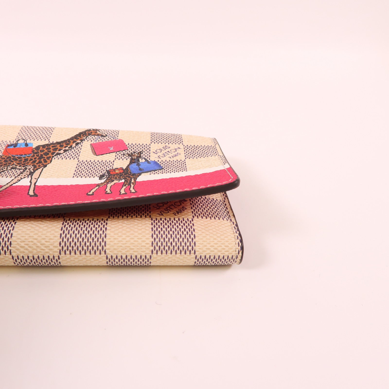 LOUIS VUITTON LV GHW Wallet N60059 Damier Azur White/Red
