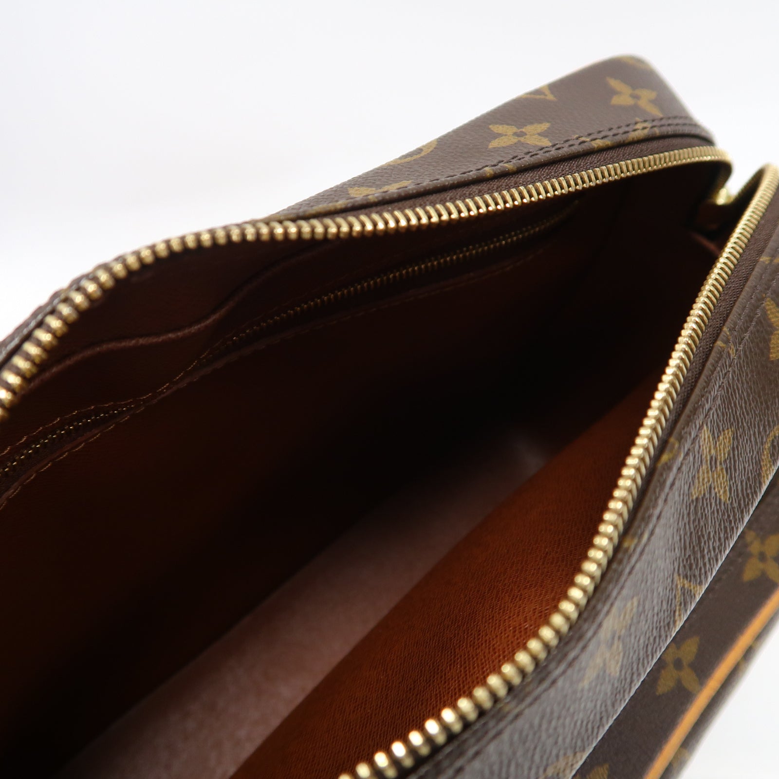 LOUIS VUITTON Monogram Nile金扣肩背袋啡色