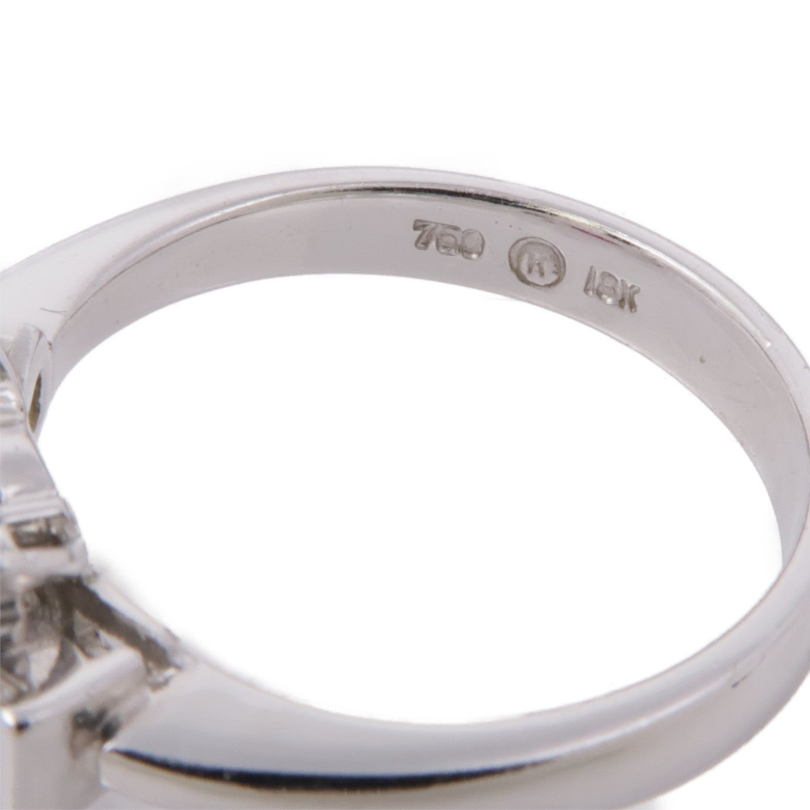 JEWELRY Ruby Diamond Ring 18K White Gold US#6.75
