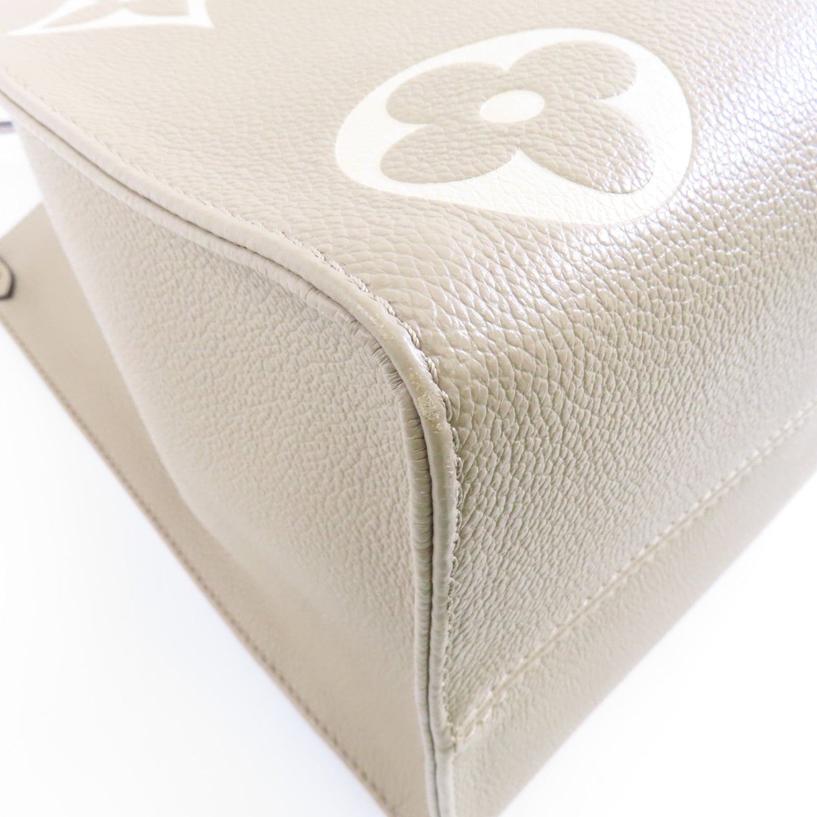 LOUIS VUITTON Monogram Empreinte OnTheGo金扣手挽肩背兩用袋米色