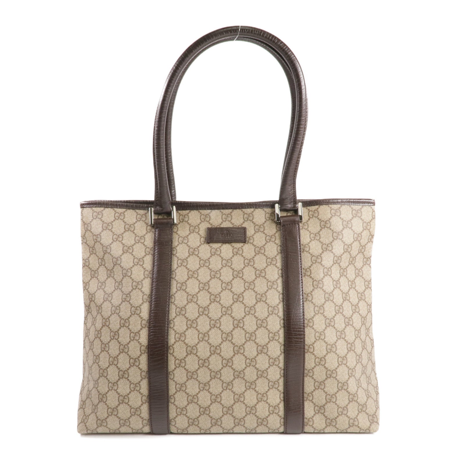 GUCCI 塗層帆布Tote Bag銀扣手挽袋